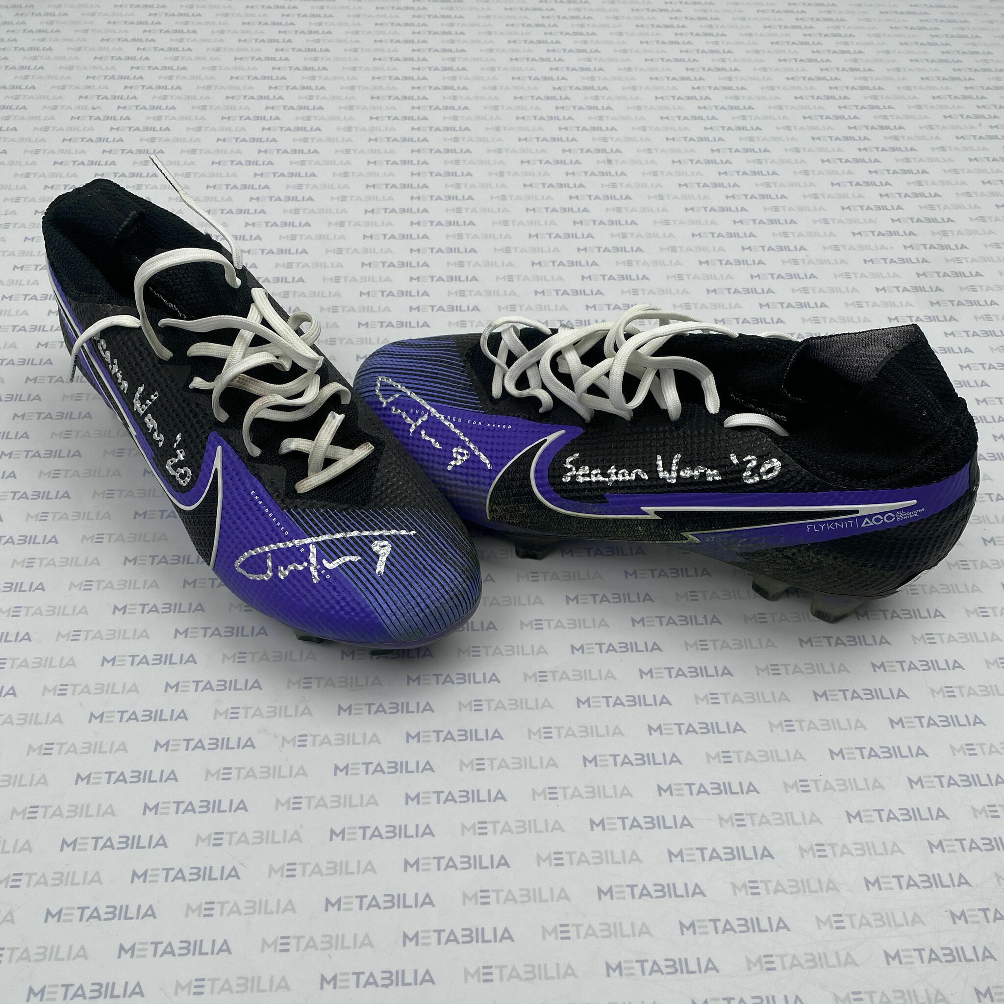 #9 Tucker Signed & Inscribed Game-Worn Cleats - 2020-2021 Season