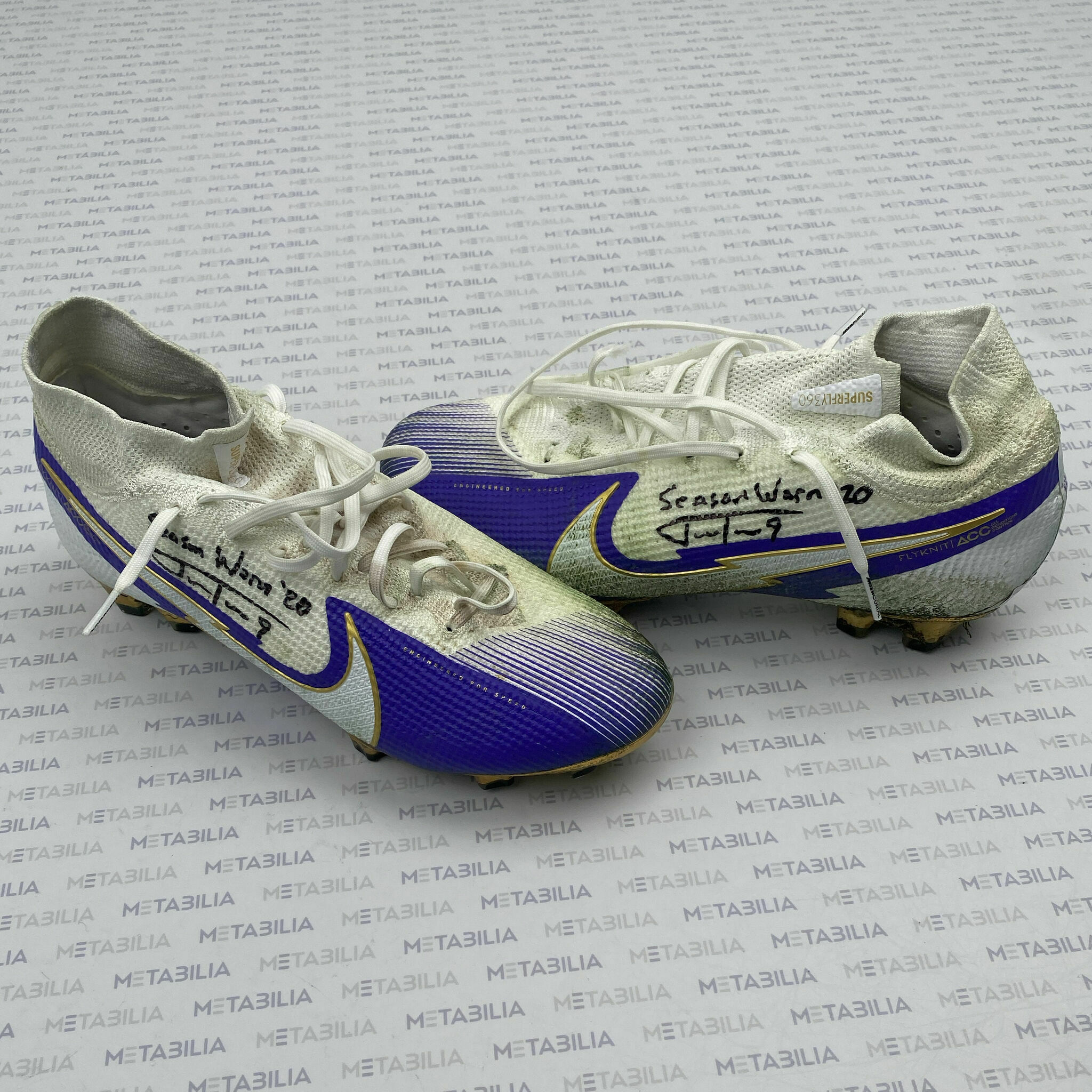 #9 Tucker Signed & Inscribed Game-Worn Cleats - 2020-2021 Season