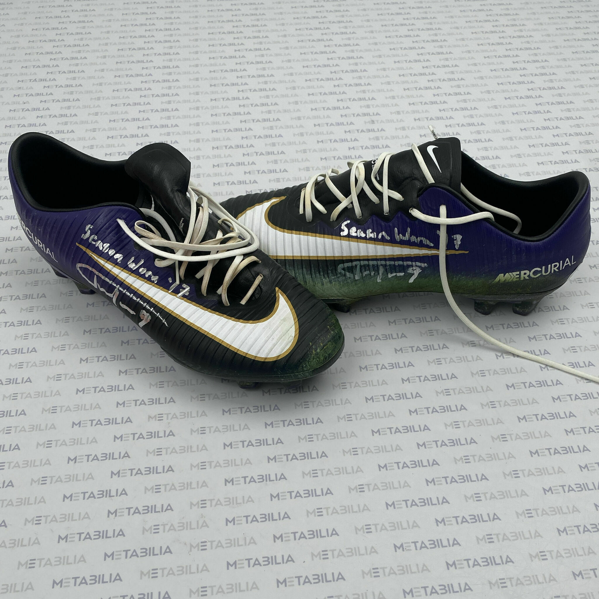 #9 Tucker Signed & Inscribed Game-Worn Cleats - 2017-2018 Season