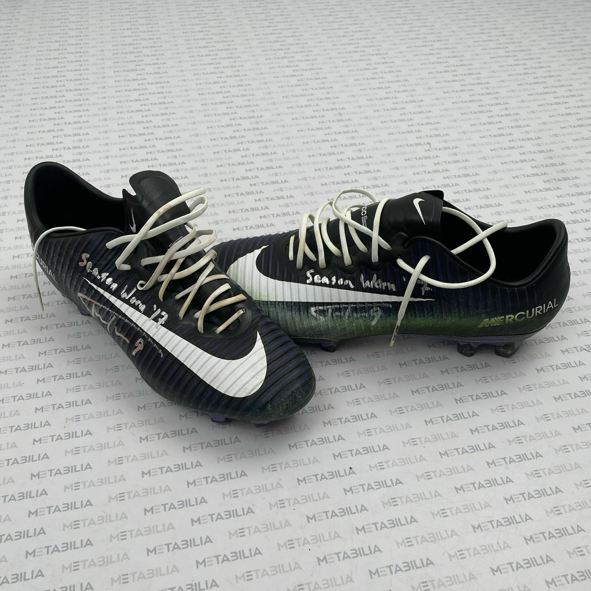 #9 Tucker Signed & Inscribed Game-Worn Cleats - 2017-2018 Season