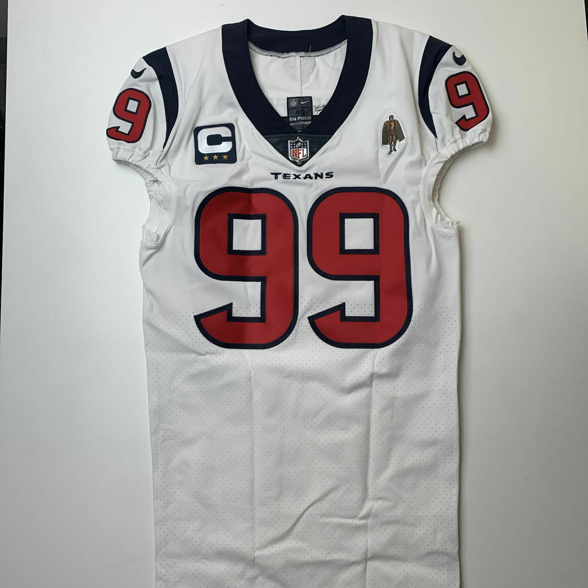 #99 Watt White Team-Issued Jersey
