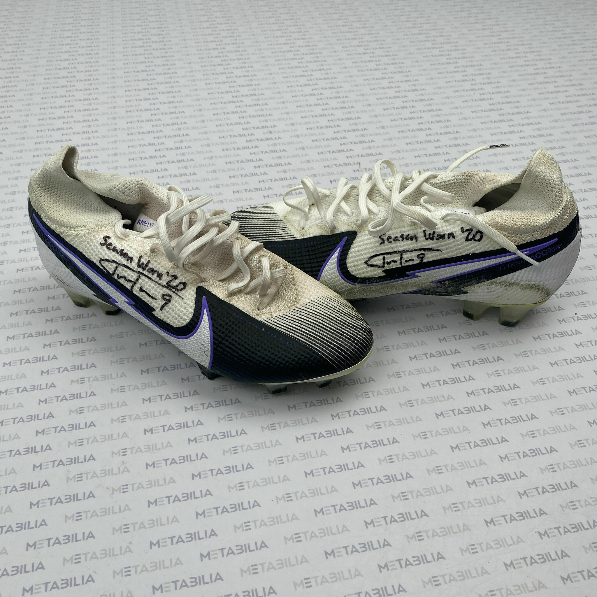 #9 Tucker Signed & Inscribed Game-Worn Cleats - 2020-2021 Season