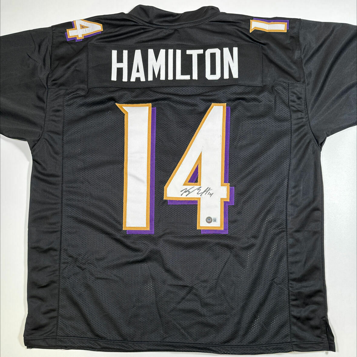 Hamilton Signed Black Custom Jersey