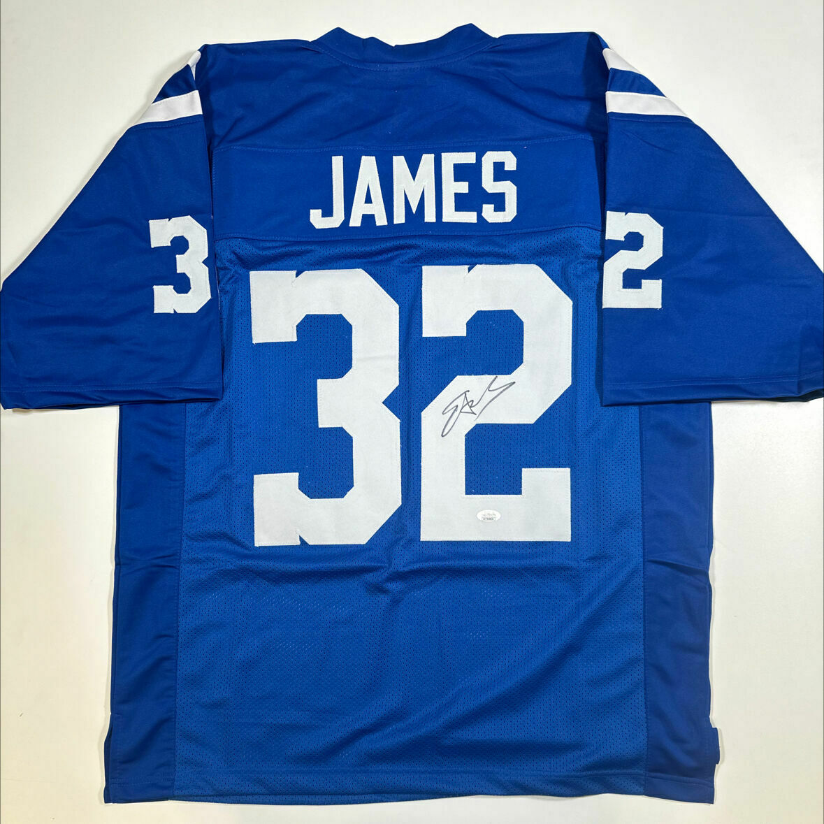 James Signed Blue Custom Jersey