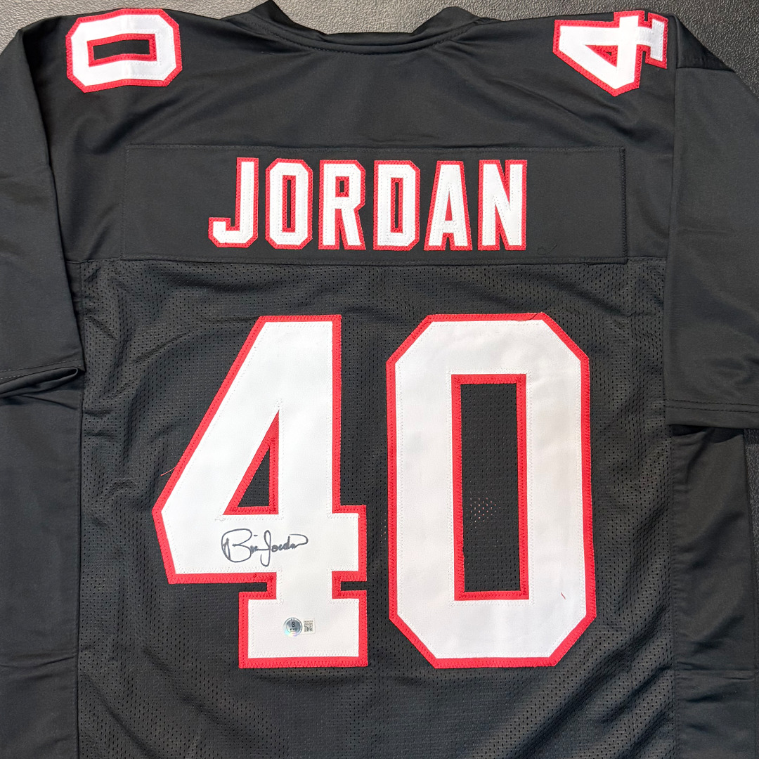 Brian Jordan Signed Black Custom Jersey
