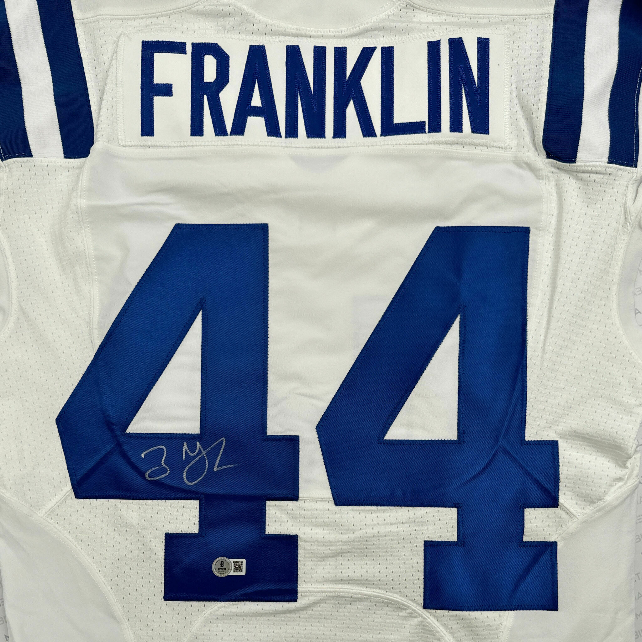#44 Franklin Signed Team-Issued White Jersey