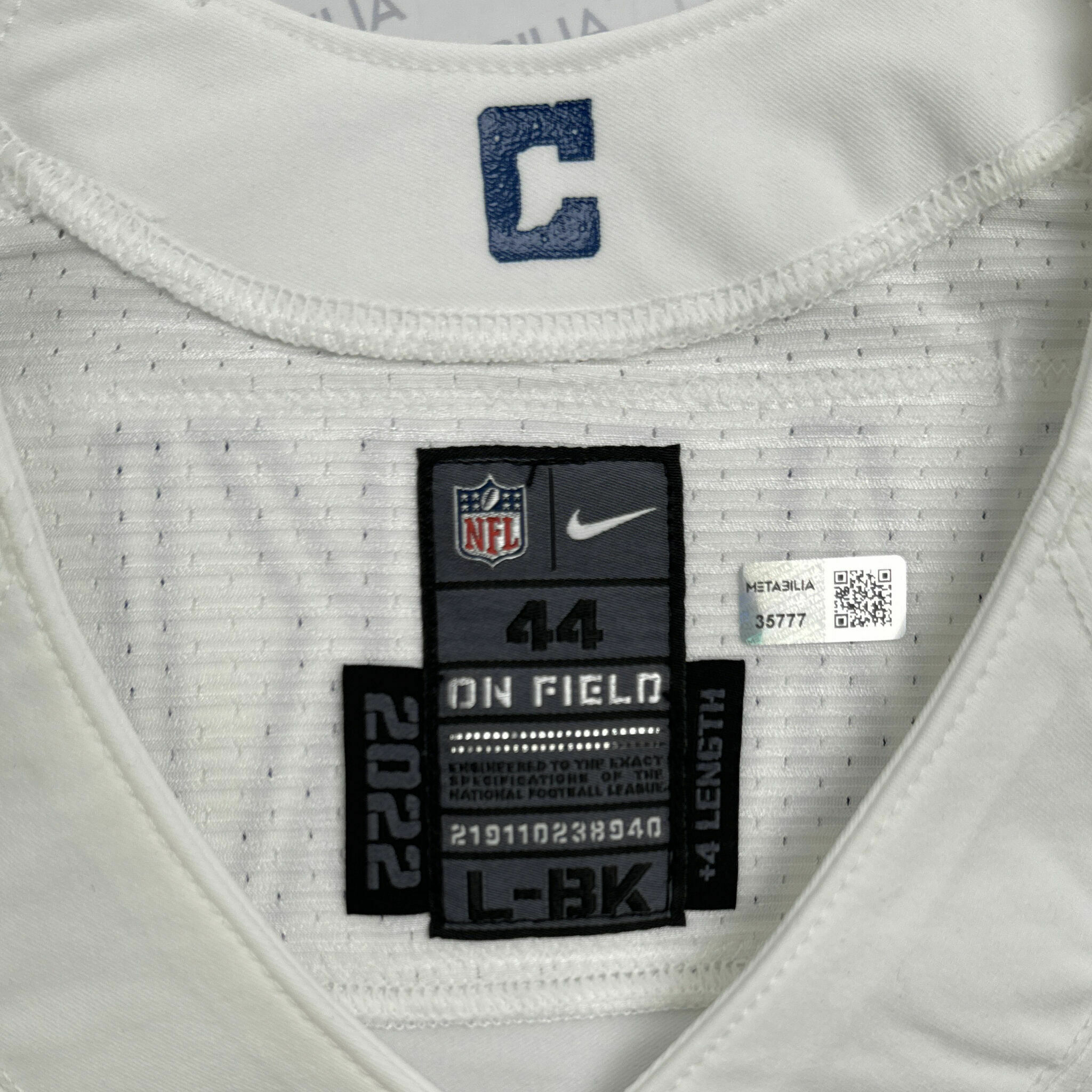 #44 Franklin Signed Team-Issued White Jersey