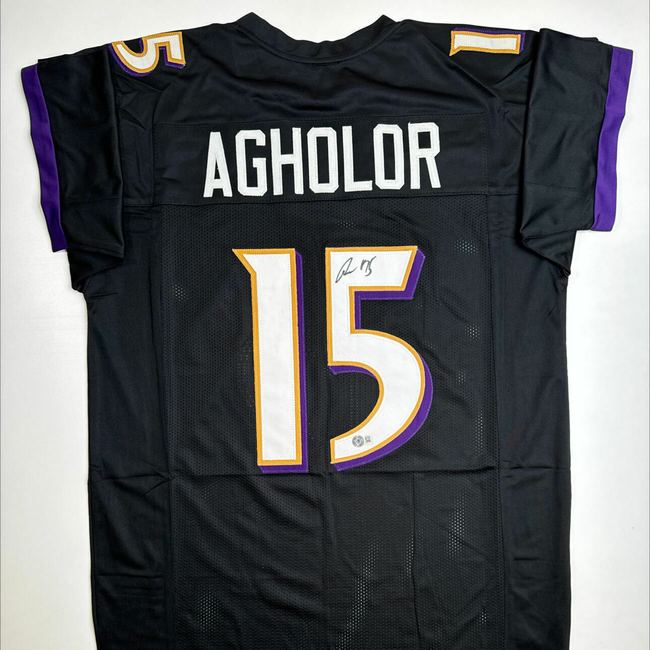 Agholor Signed Black Custom Jersey