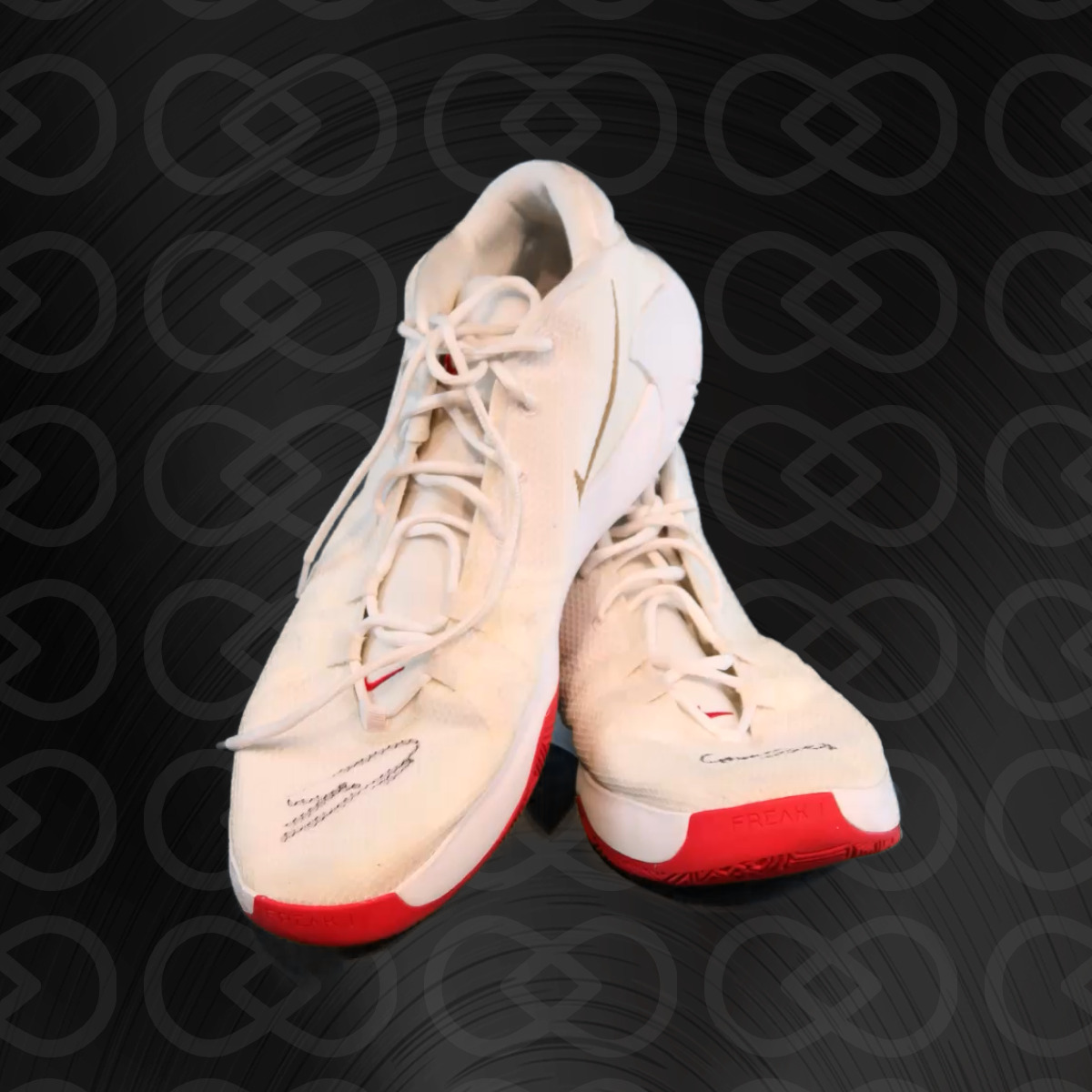 Giannis Signed Season-Worn Shoes White