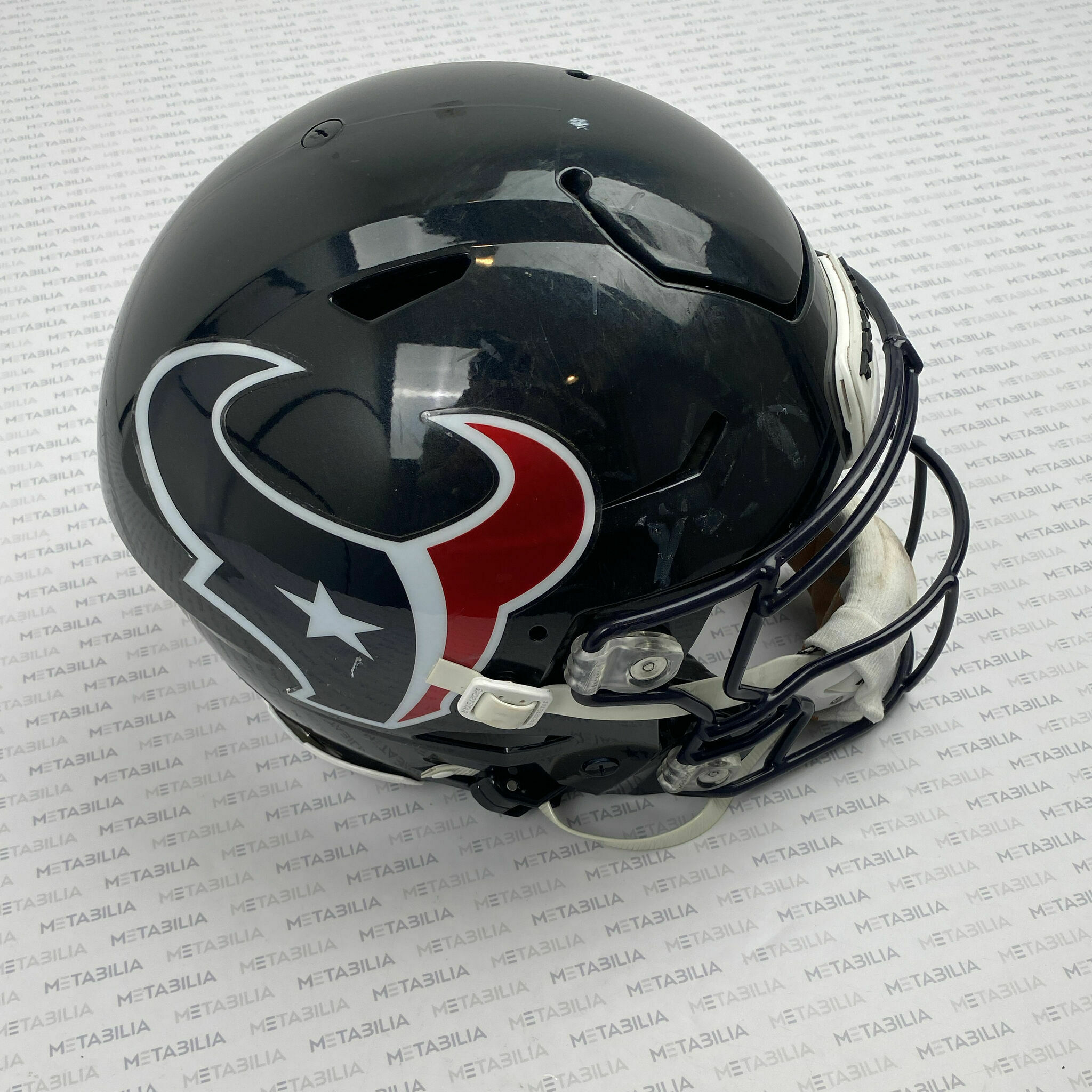 #19 Hutchinson Season-Used Helmet