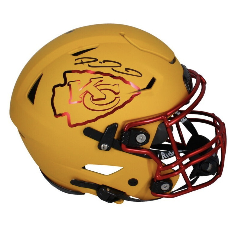 Patrick Mahomes Autographed Chrome Inlay Chiefs Speed Flex Helmet Beckett LE 15