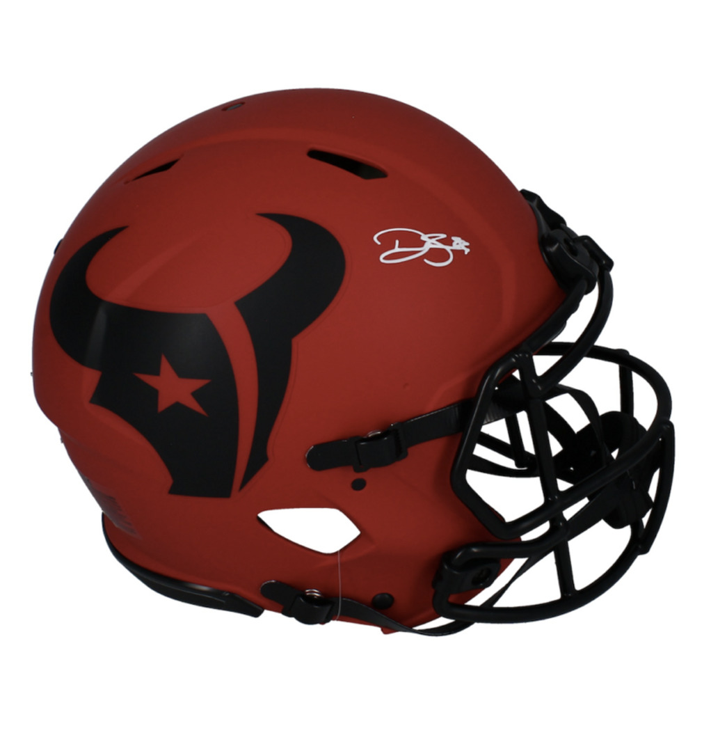 Dalton Schultz Autographed Houston Texans Rave Authentic Speed Helmet Beckett