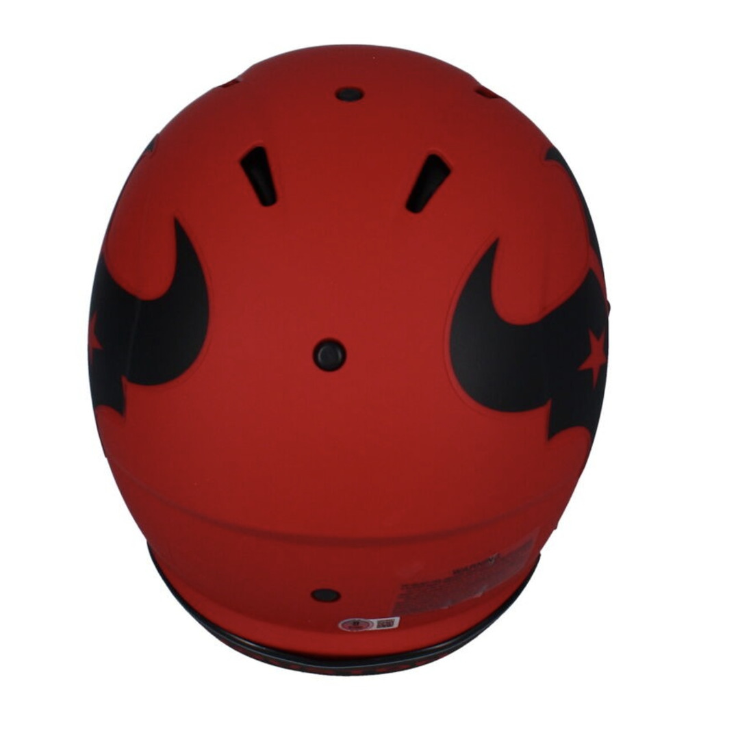 Dalton Schultz Autographed Houston Texans Rave Authentic Speed Helmet Beckett
