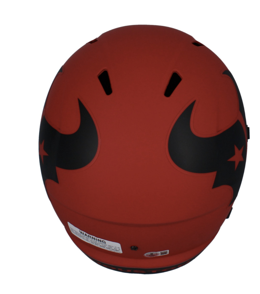 Dalton Schultz Autographed Houston Texans Rave Full Size Speed Helmet Beckett