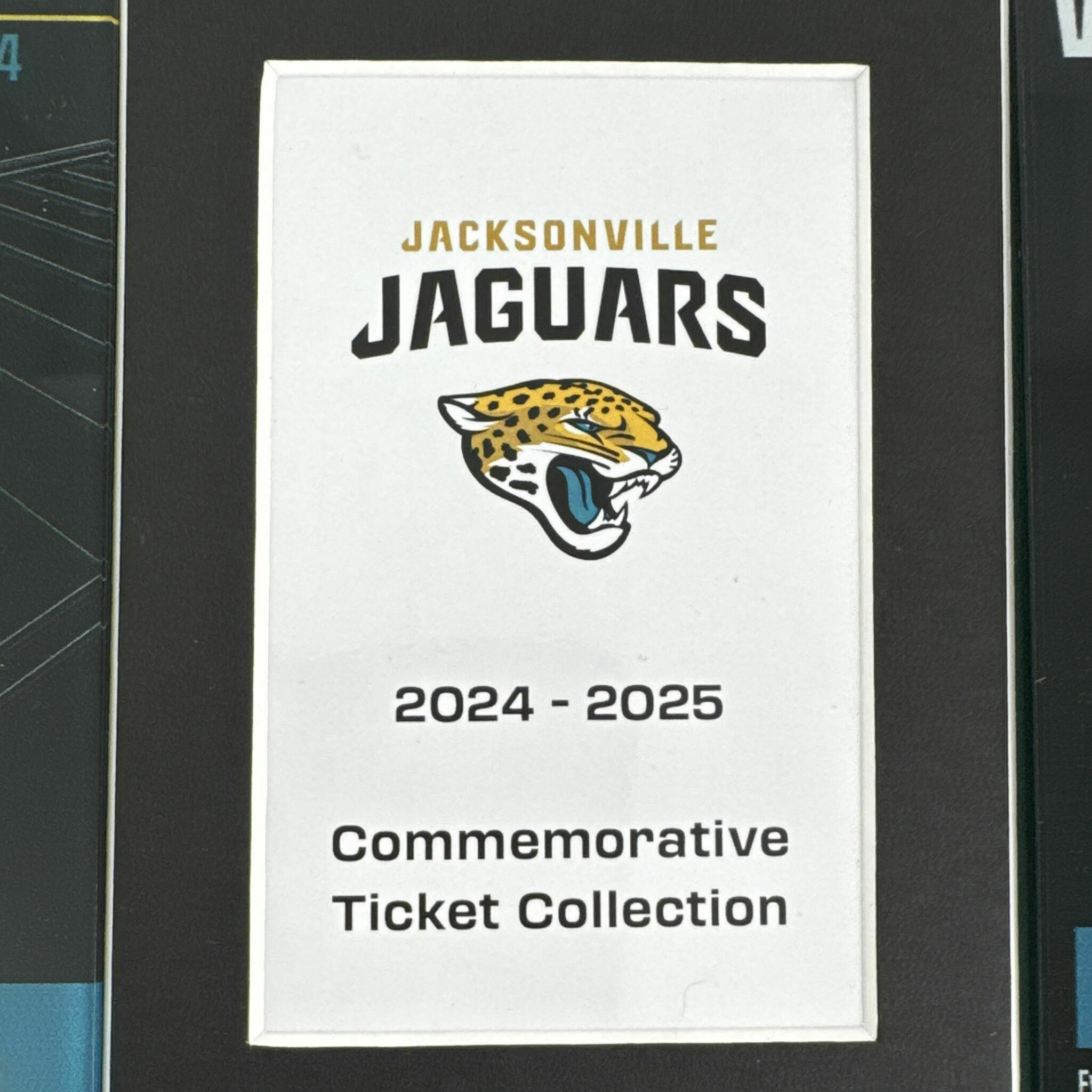 COMPLETED Jaguars Commemorative Ticket Frame 2024-2025