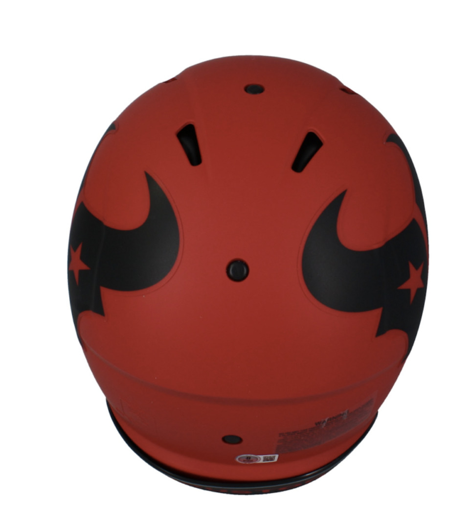 Dalton Schultz Autographed "Texans Swarm!" Rave Authentic Speed Helmet Beckett