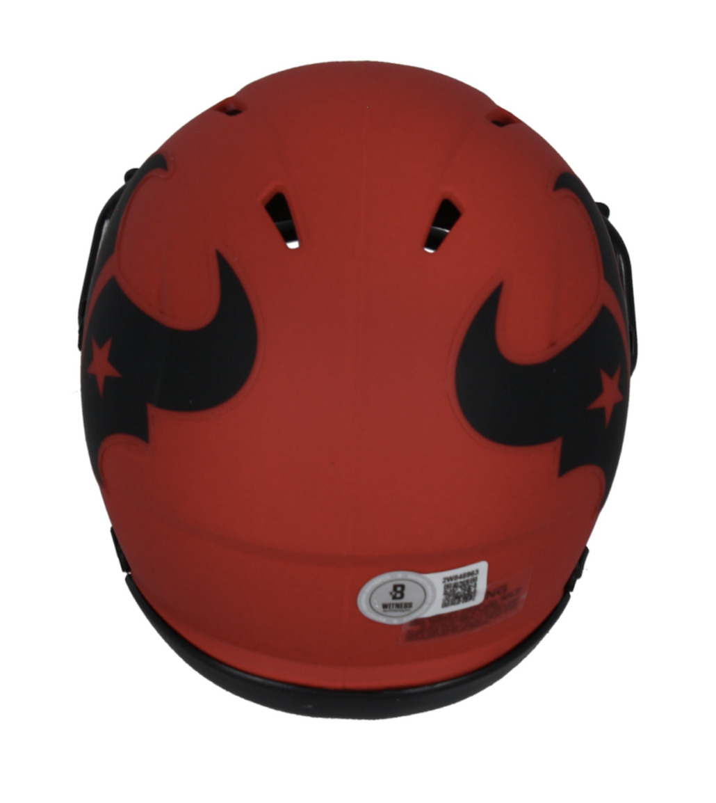 Dalton Schultz Autographed Houston Texans Rave Mini Speed Helmet Beckett