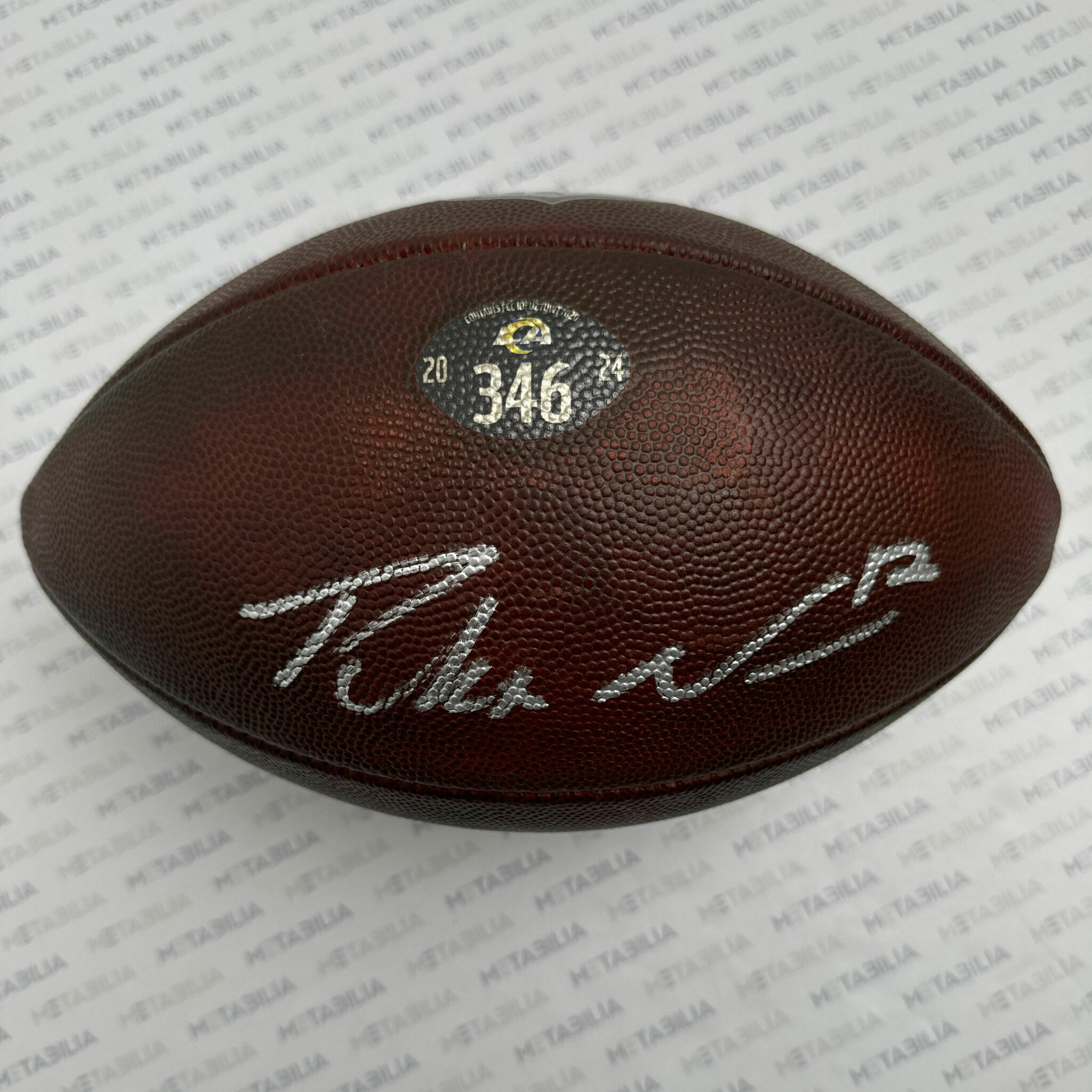 #12 Nacua Signed PLAYOFF Game-Used Ball #346 vs Eagles