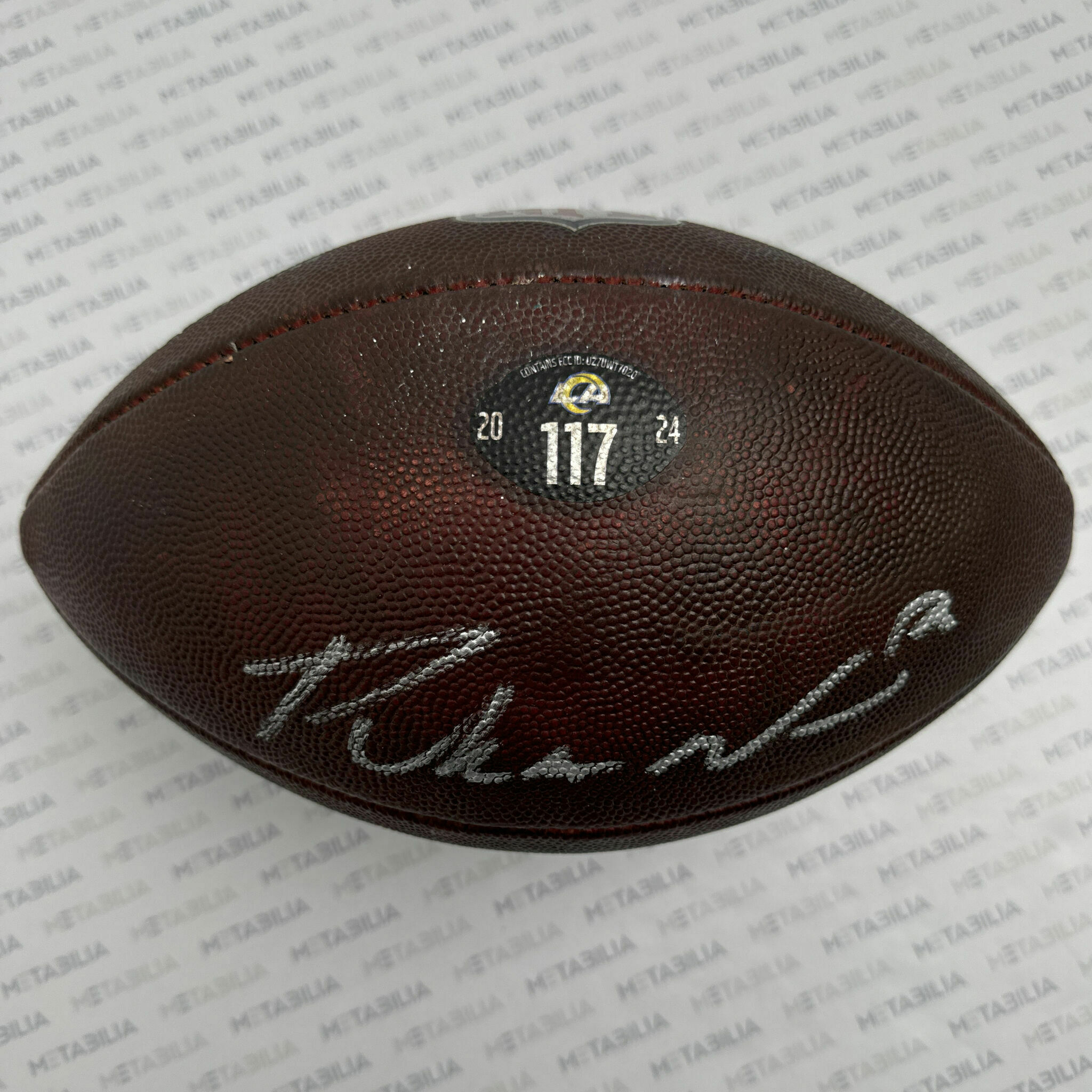 #12 Nacua Signed PLAYOFF Game-Used Ball #117 vs Eagles