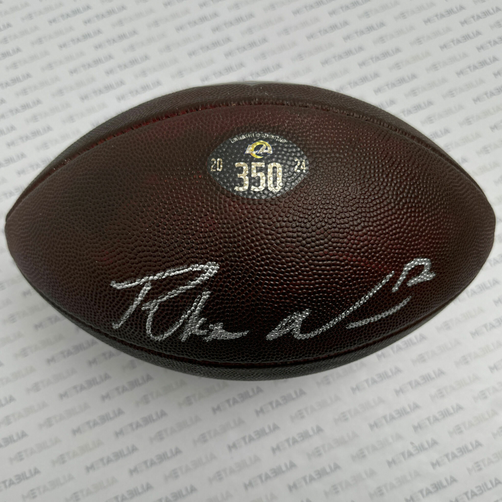 #12 Nacua Signed PLAYOFF Game-Used Ball #350 vs Eagles