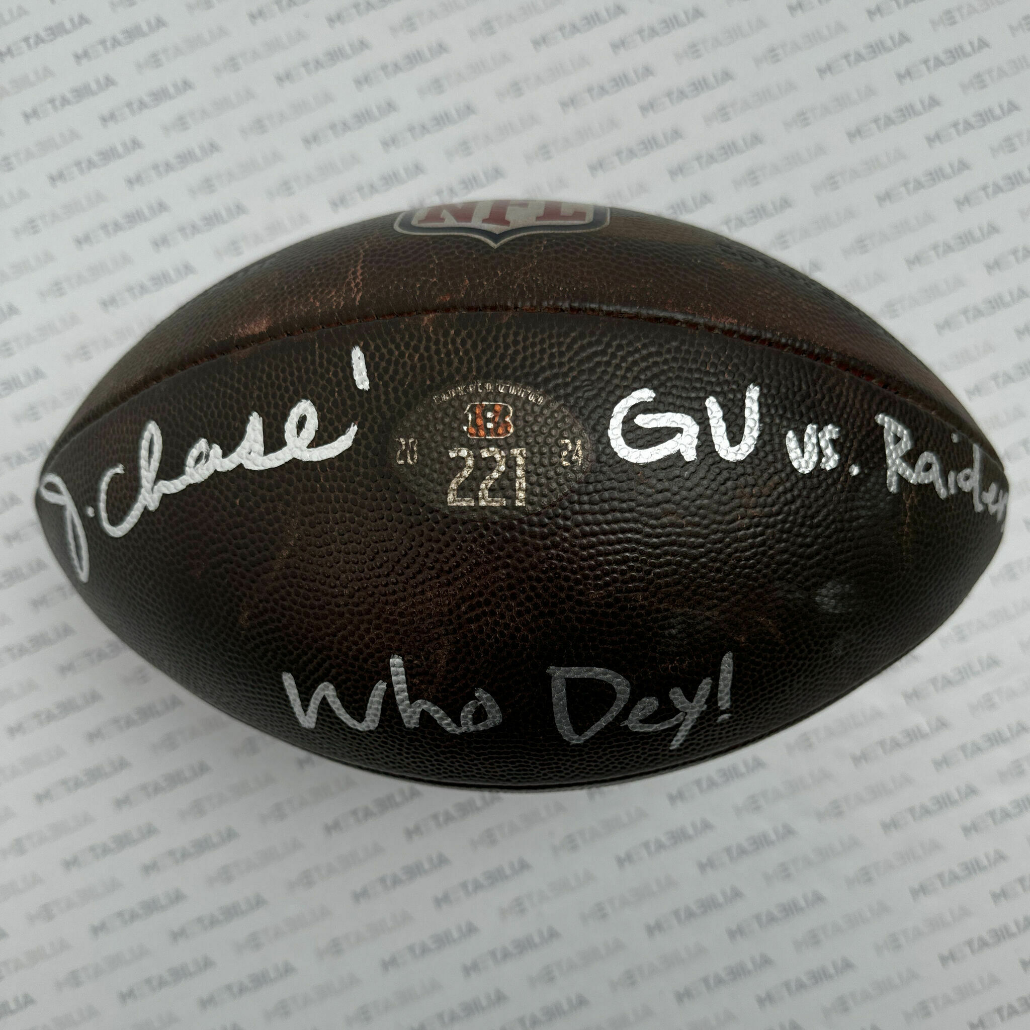 #1 Chase Signed & Inscribed Game-Used Ball #221 vs LVR