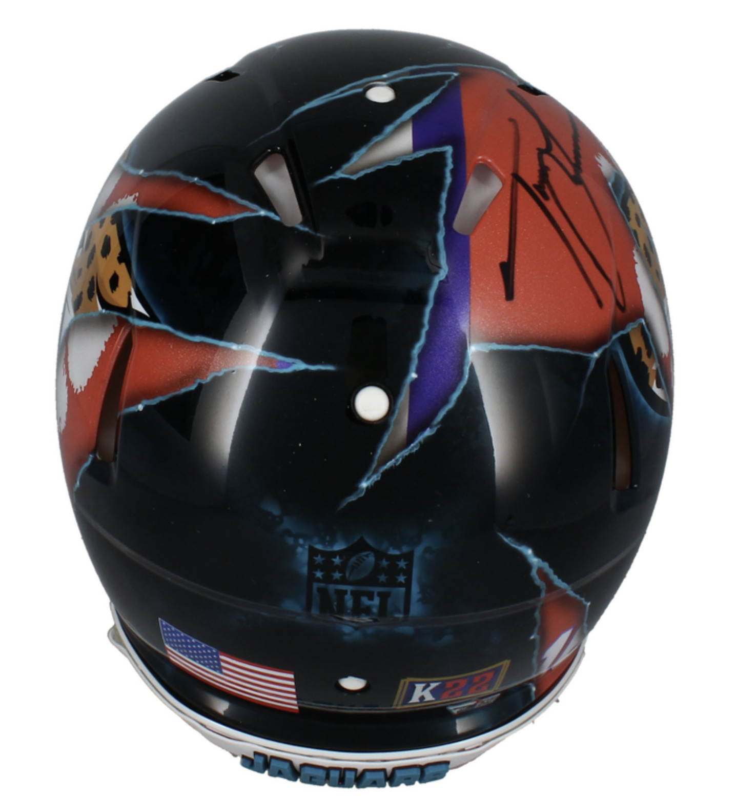 Trevor Lawrence Autographed Clemson Tigers / Jacksonville Jaguars Ripped Authentic Helmet