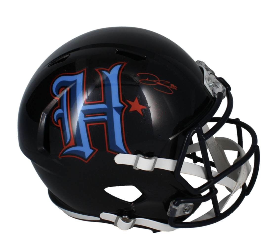 Dalton Schultz Autographed (Red) Texans H-Town Full Size Speed Helmet
