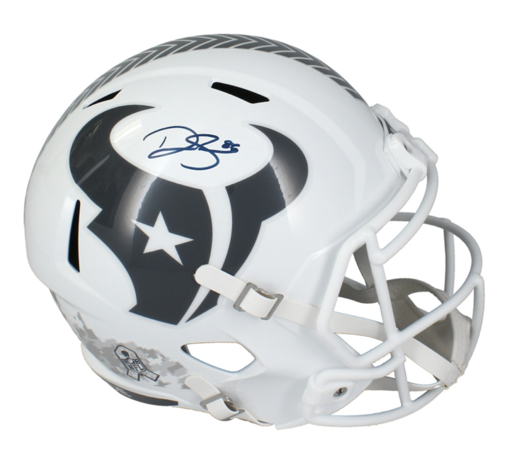 Dalton Schultz Autographed Texans 2024 STS Full Size Speed Helmet