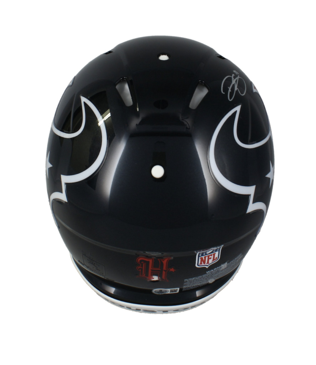 Dalton Schultz Autographed "Texans Swarm!" 2024 Authentic Speed Helmet
