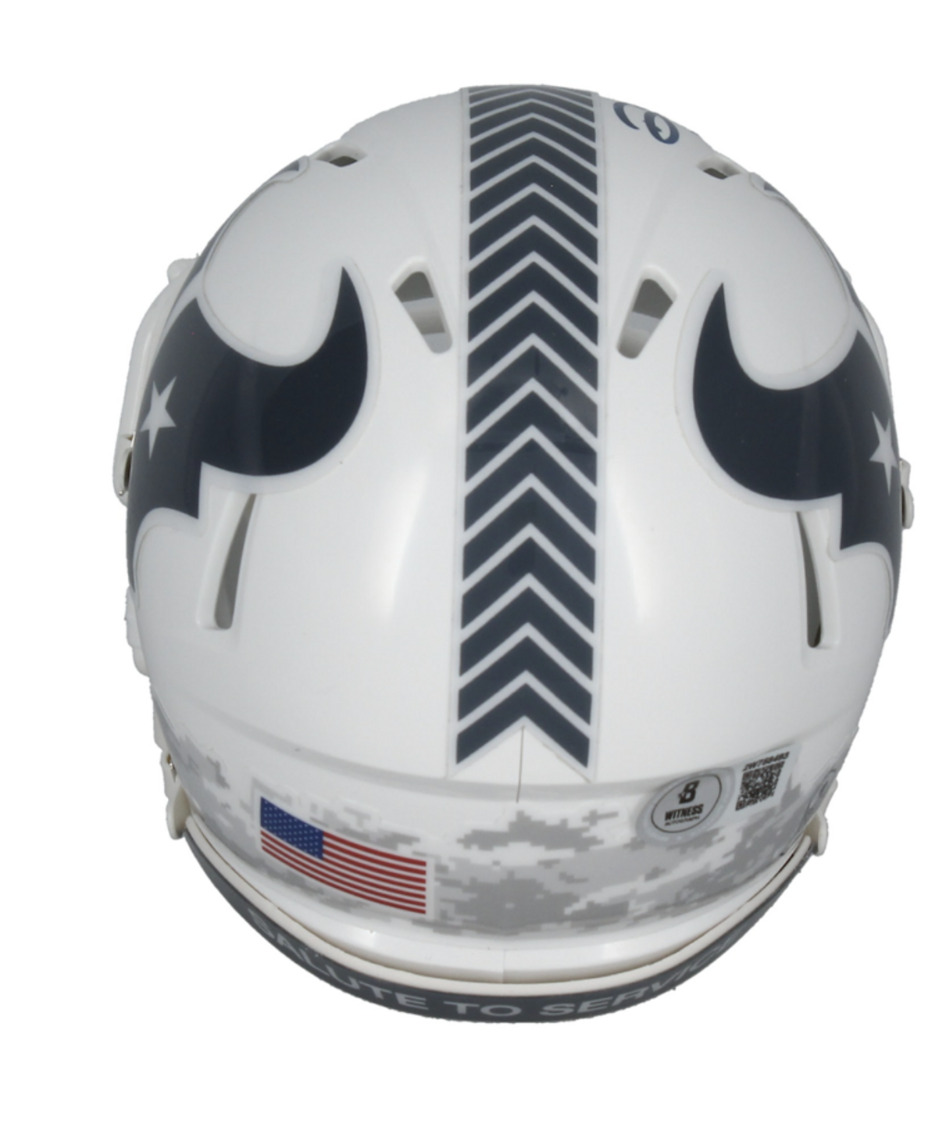 Dalton Schultz Autographed Houston Texans 2024 STS Mini Speed Helmet