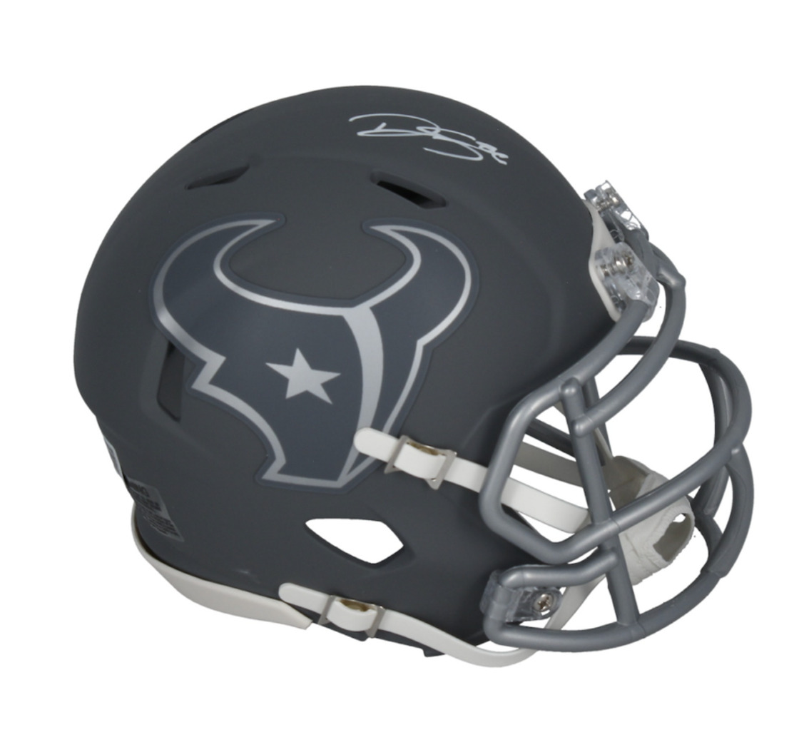 Dalton Schultz Autographed Authentic Texans Slate Mini Speed Helmet