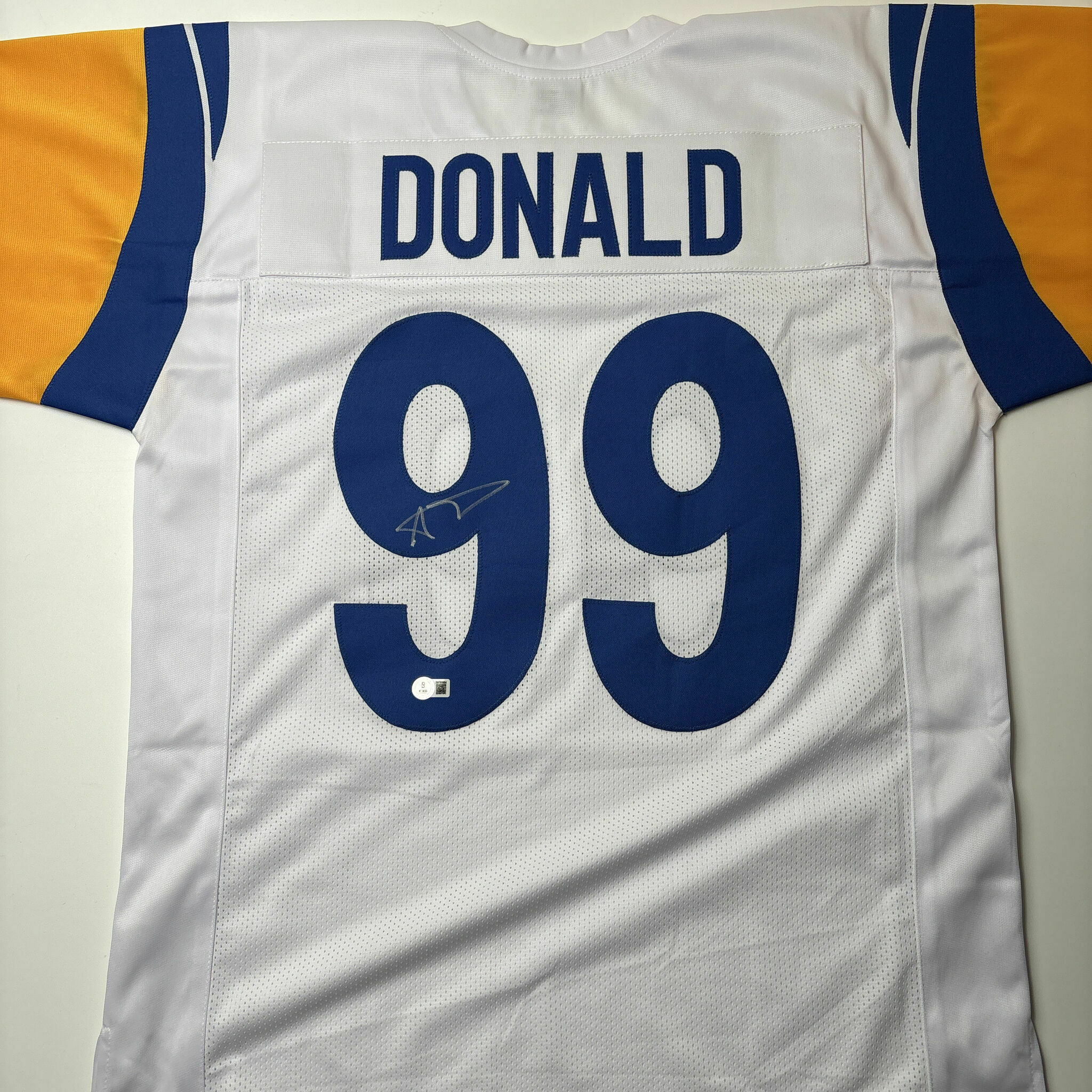 Aaron Donald Signed White Custom Jersey