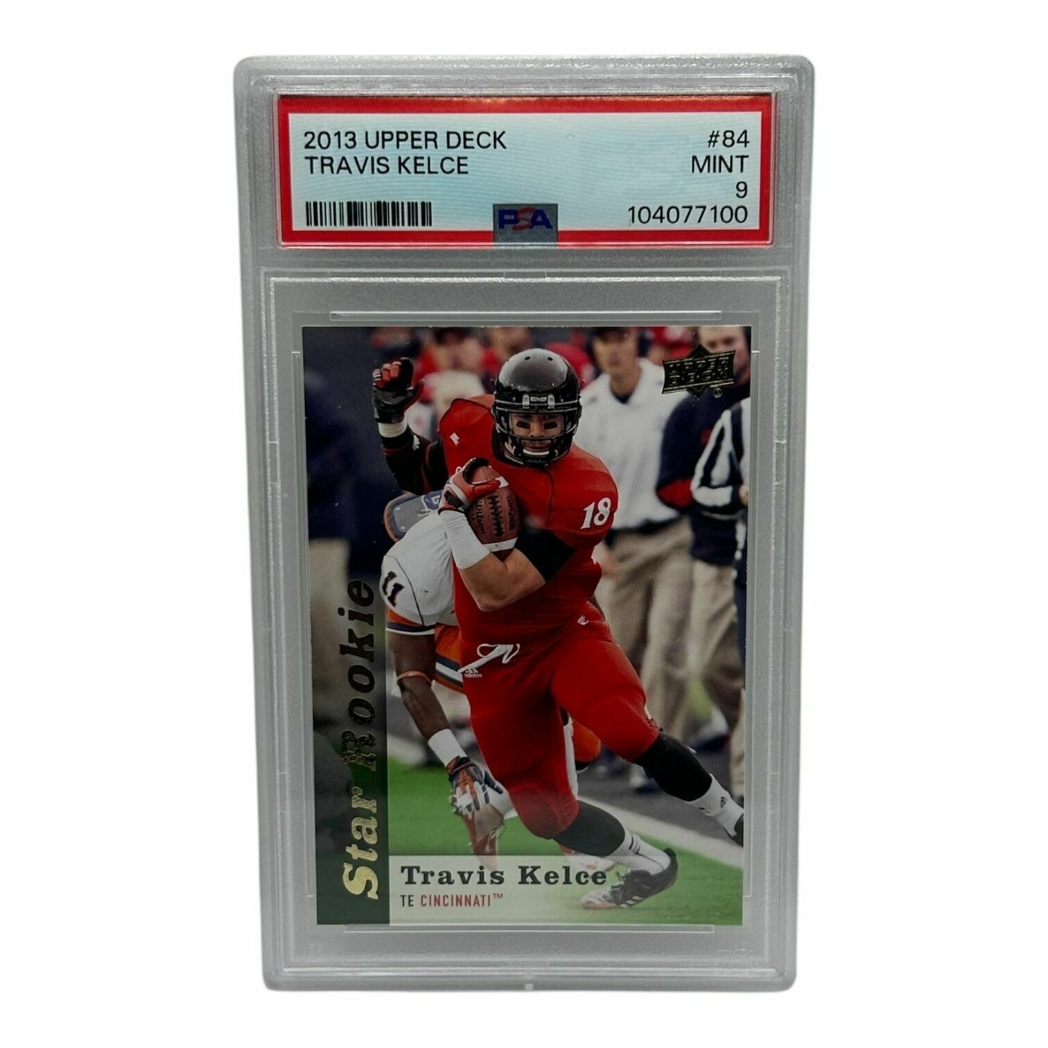 Travis Kelce 2013 Upper Deck Football Star Rookie Trading Card - PSA Grade 9 Mint