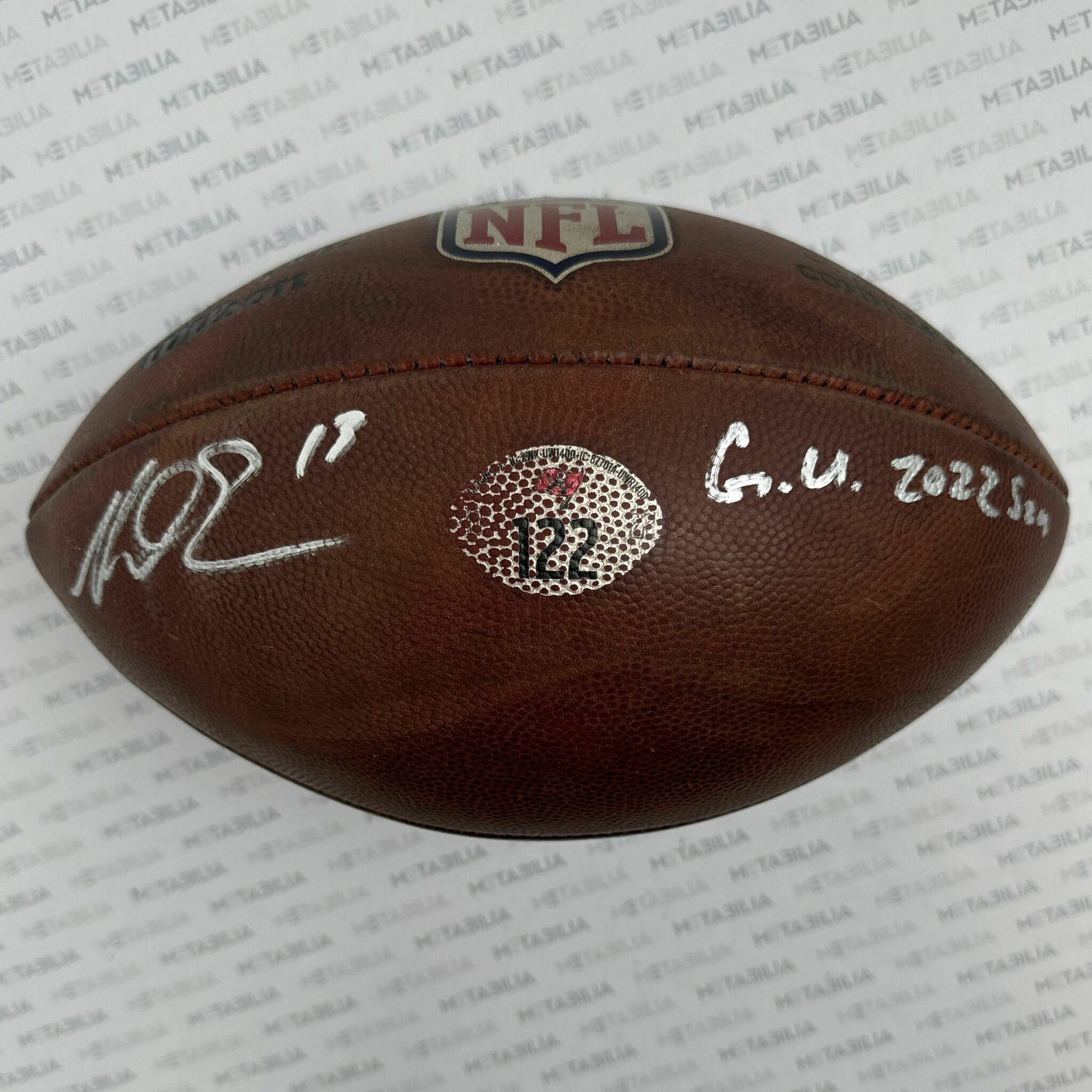 #13 Evans Signed & Inscribed Game-Used Ball #122 - 2022-2023 Season
