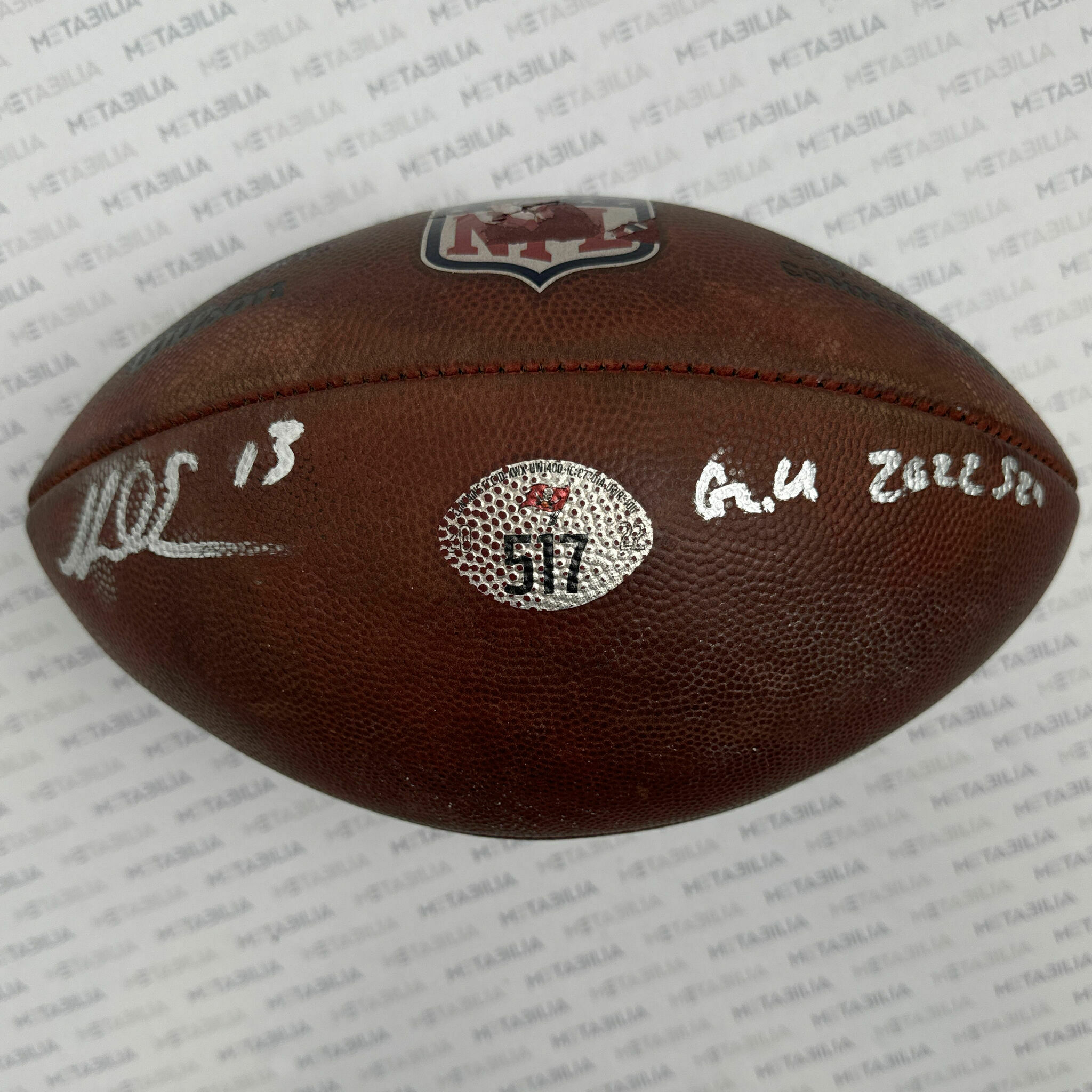 #13 Evans Signed & Inscribed Game-Used Ball #517 - 2022-2023 Season