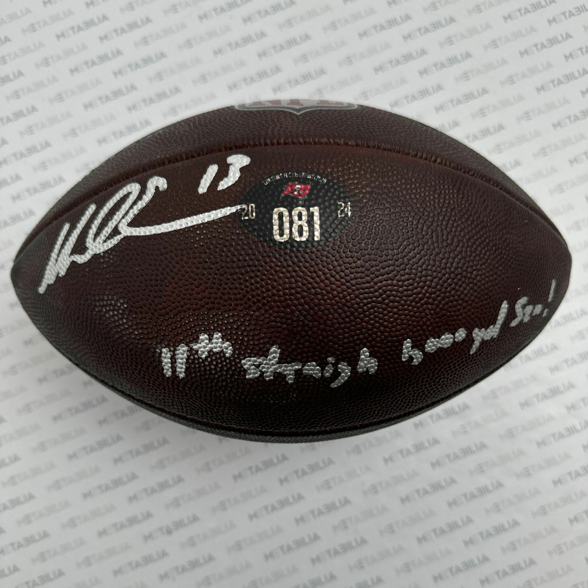 #13 Evans Signed & Inscribed Game-Used Ball #081 - 2024-2025 Season
