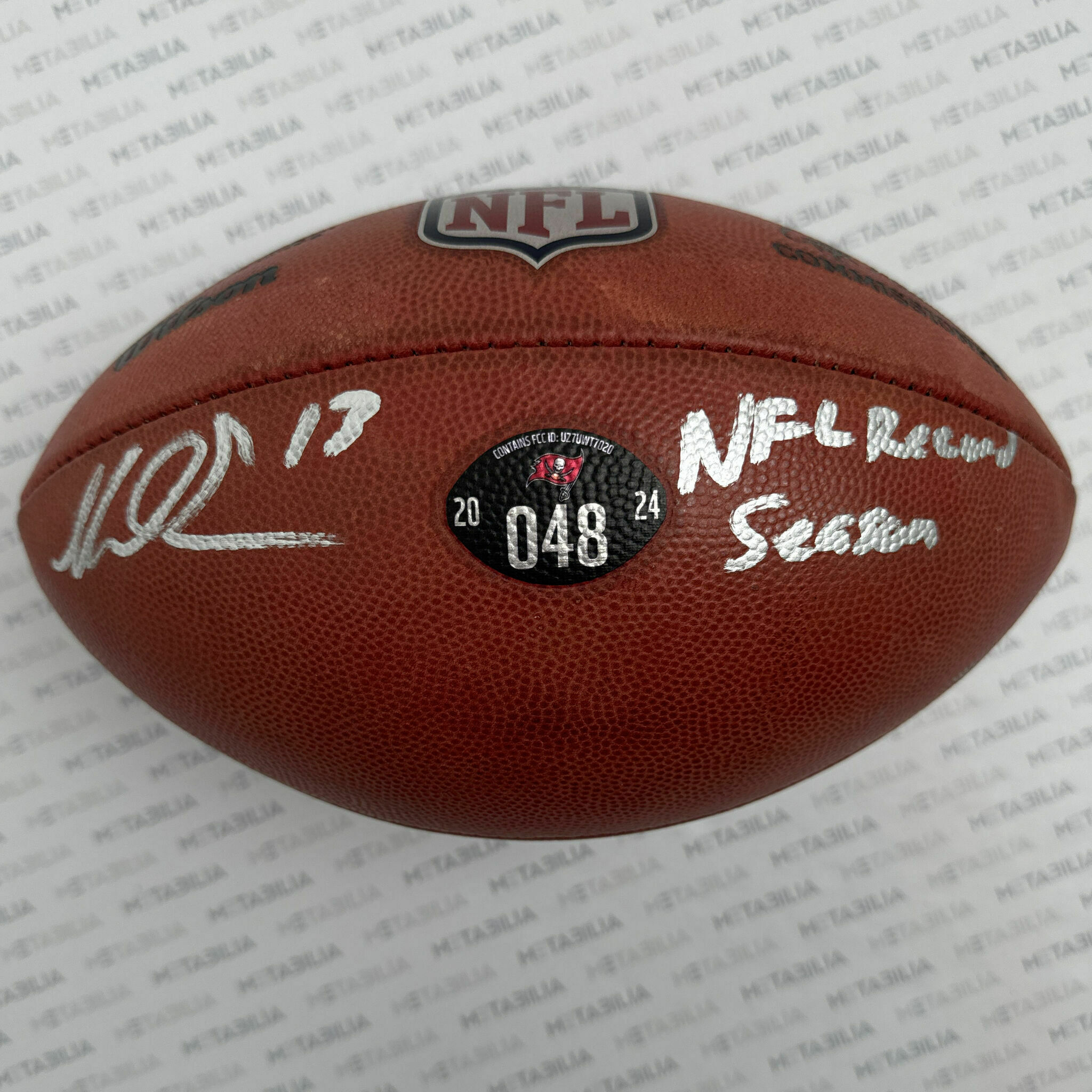 #13 Evans Signed & Inscribed Game-Used Ball #048 - 2024-2025 Season