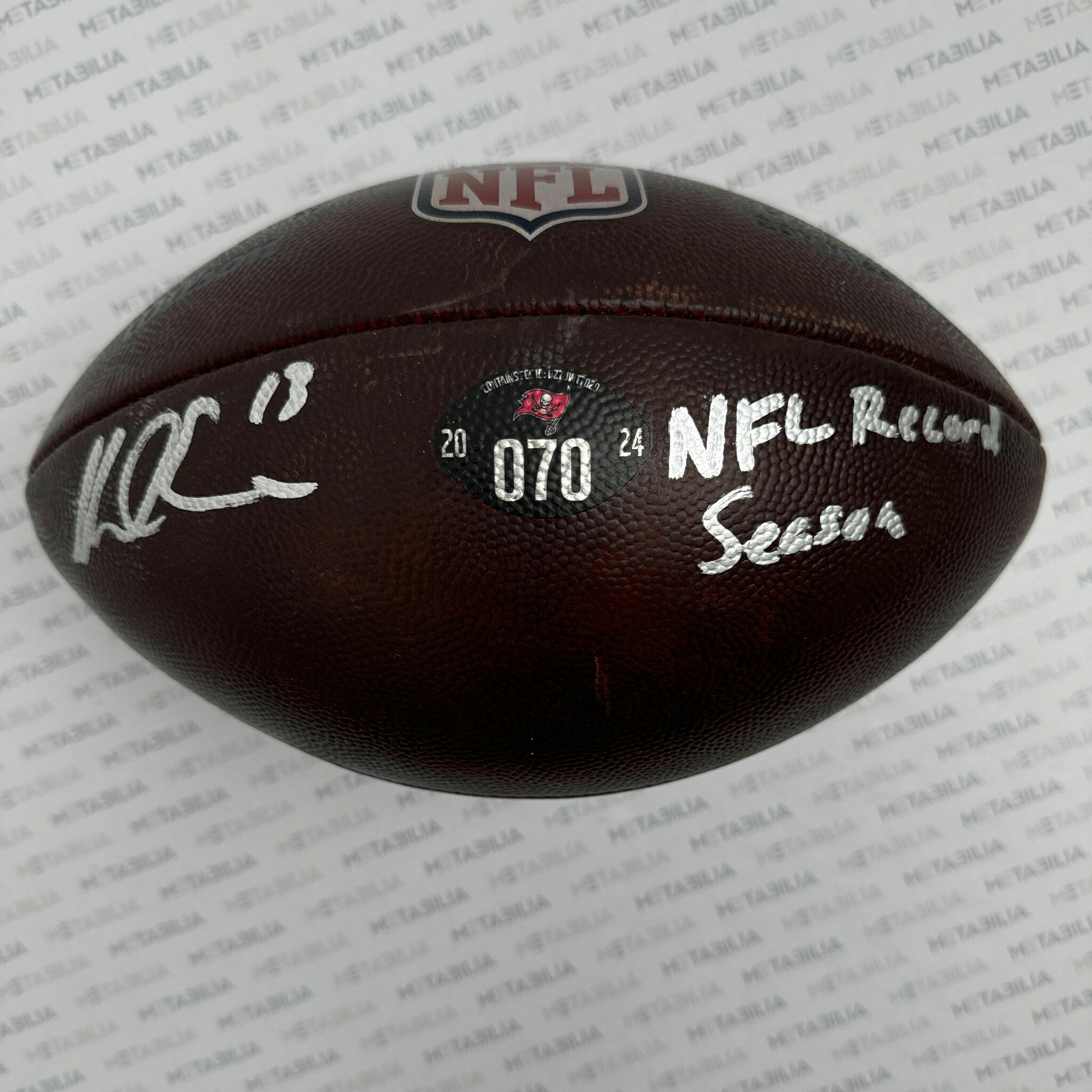 #13 Evans Signed & Inscribed Game-Used Ball #070 - 2024-2025 Season