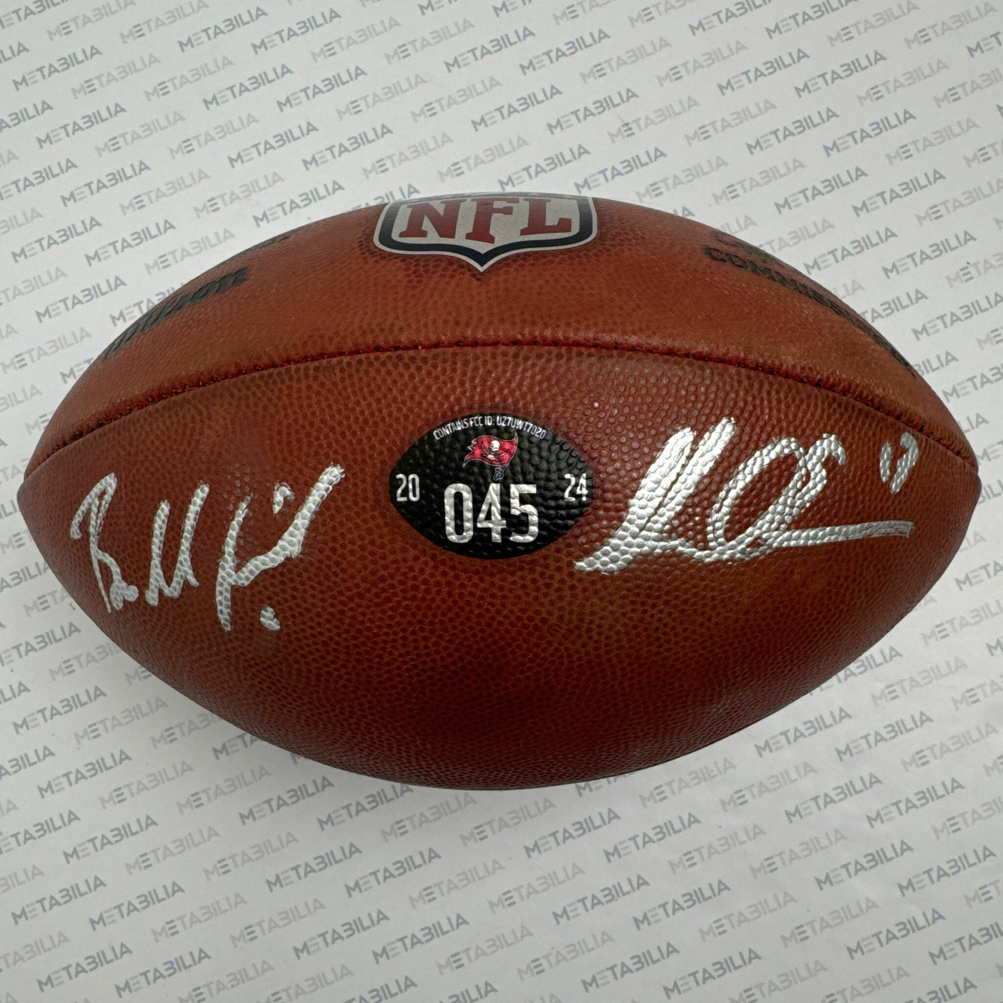 #6 Mayfield & #13 Evans Dual Signed Game-Used Ball #045 - 2024-2025 Season