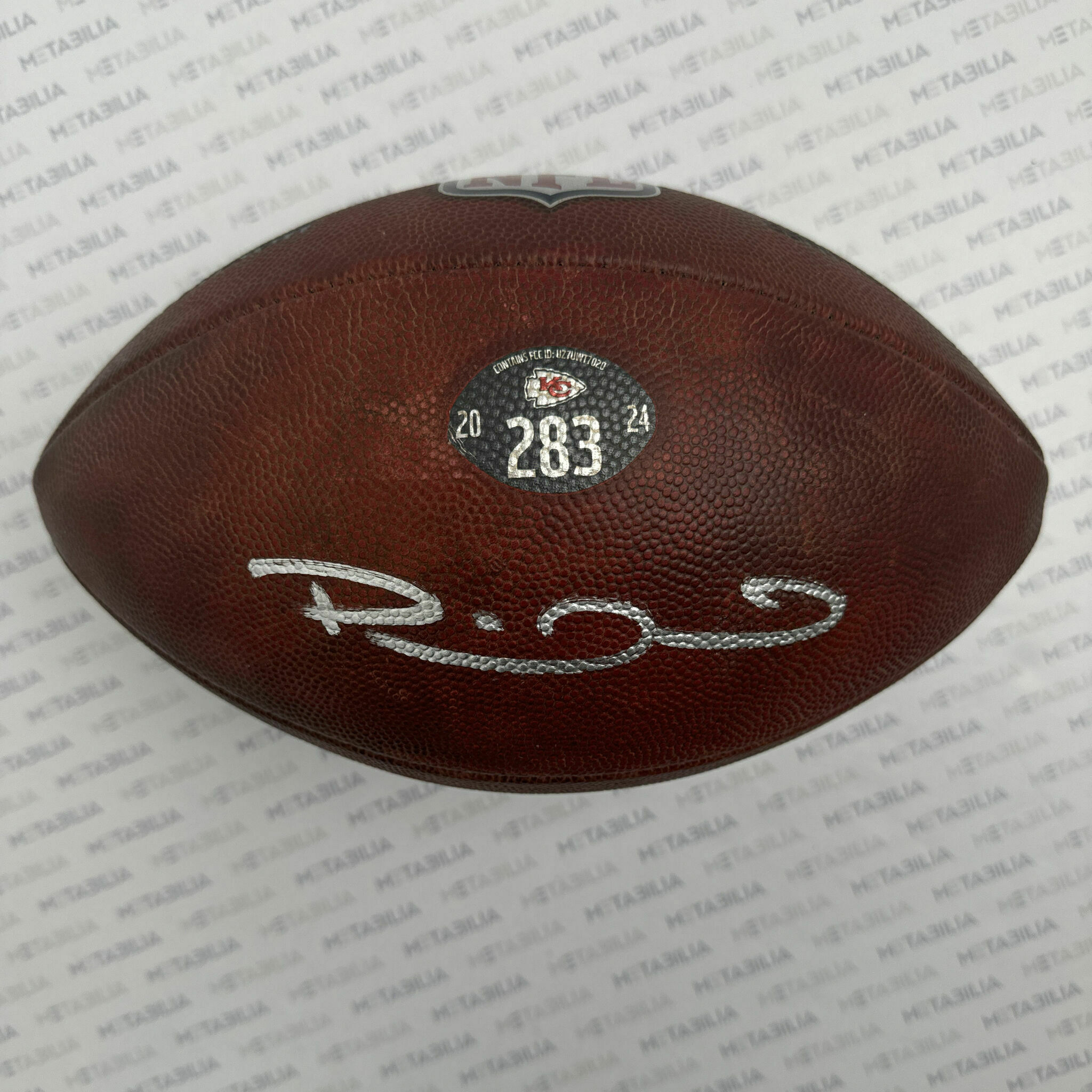 #15 Mahomes Signed PHOTOMATCHED Game-Used Ball #283 vs 49ers