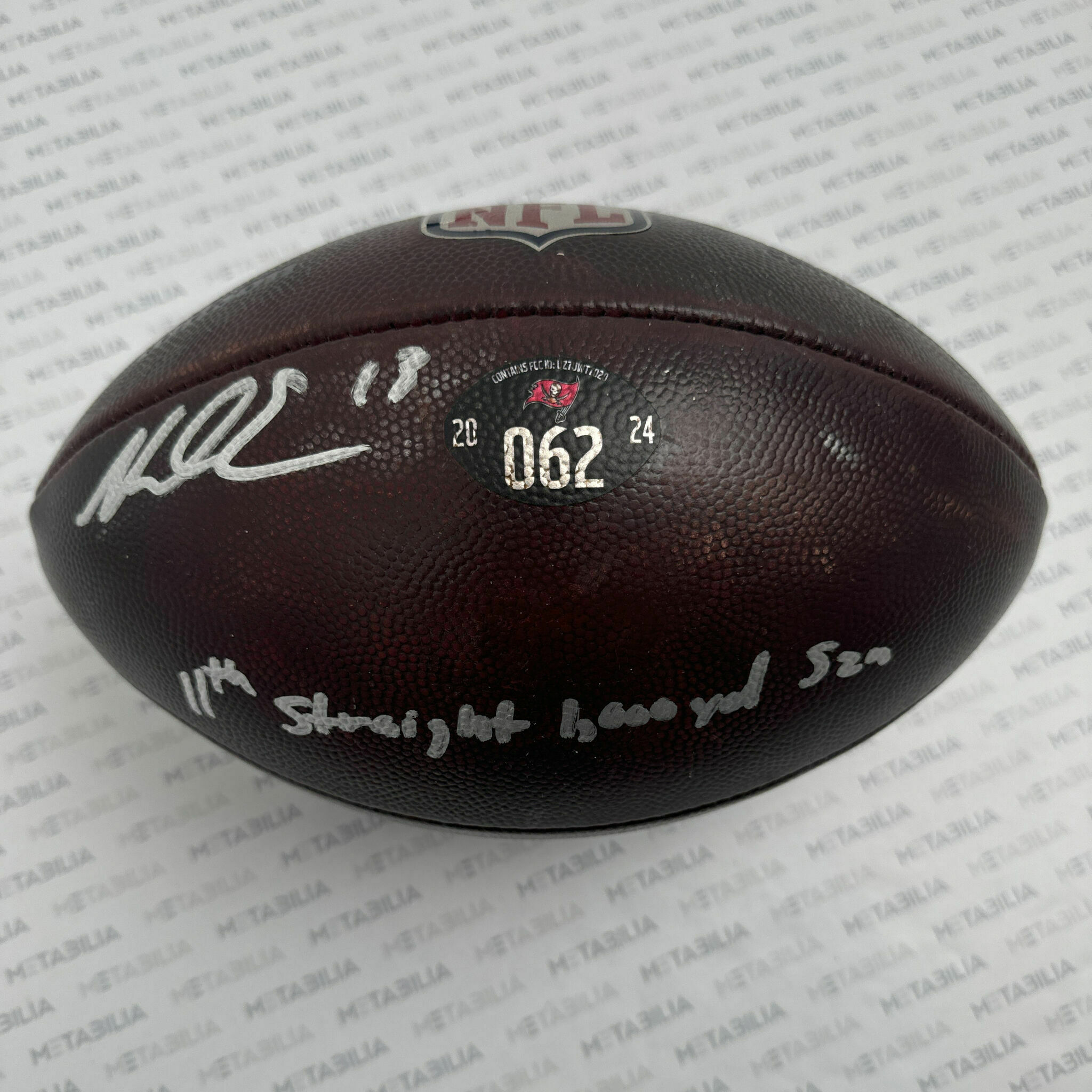 #13 Evans Signed & Inscribed Game-Used Ball #062 - 2024-2025 Season