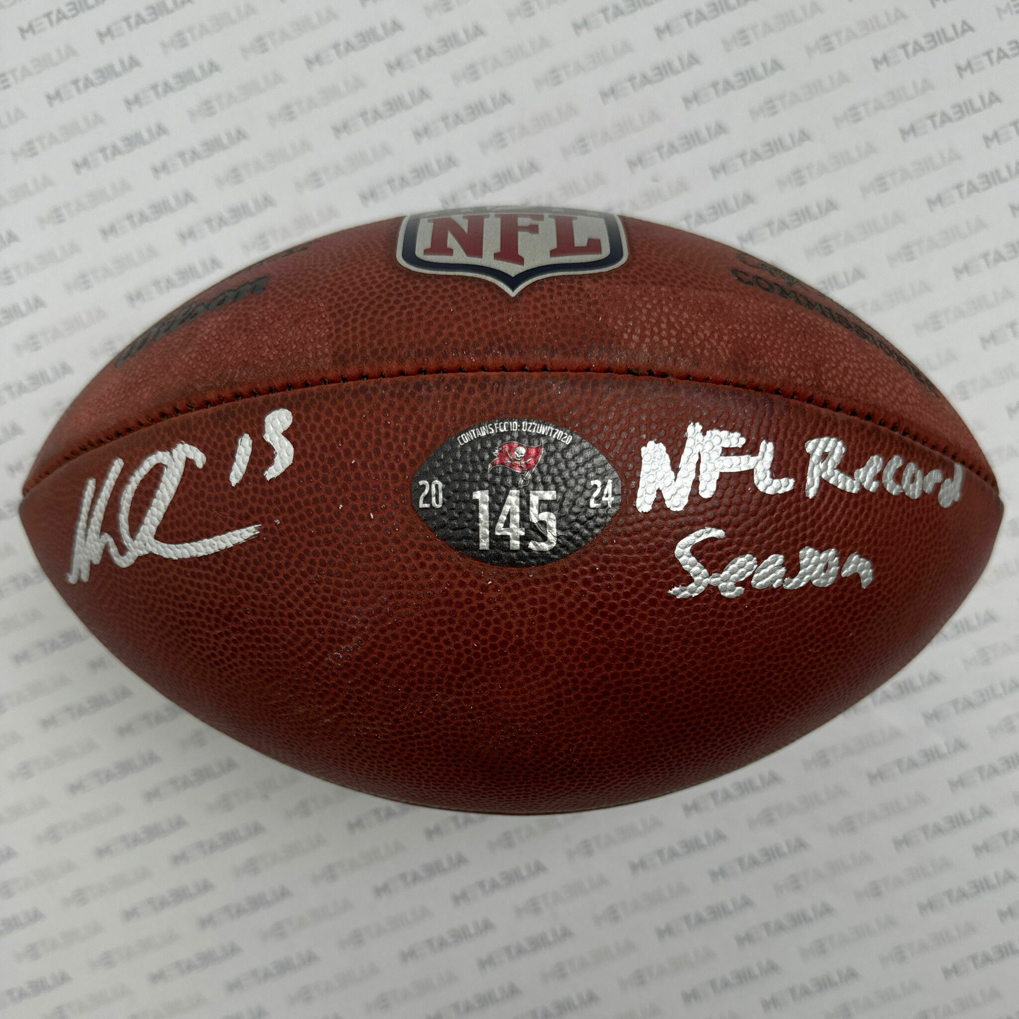 #13 Evans Signed & Inscribed Game-Used Ball #145 - 2024-2025 Season