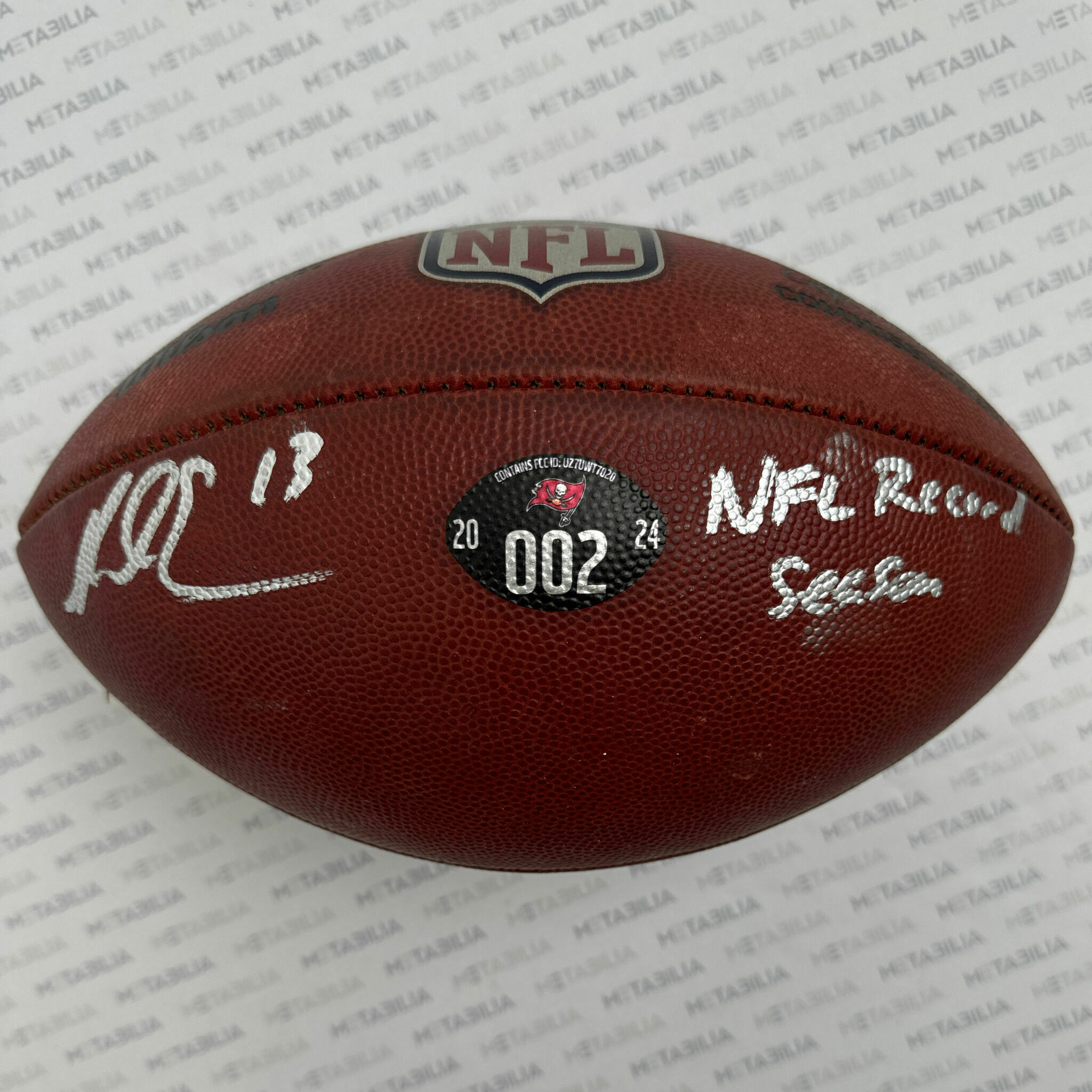 #13 Evans Signed & Inscribed Game-Used Ball #002 - 2024-2025 Season