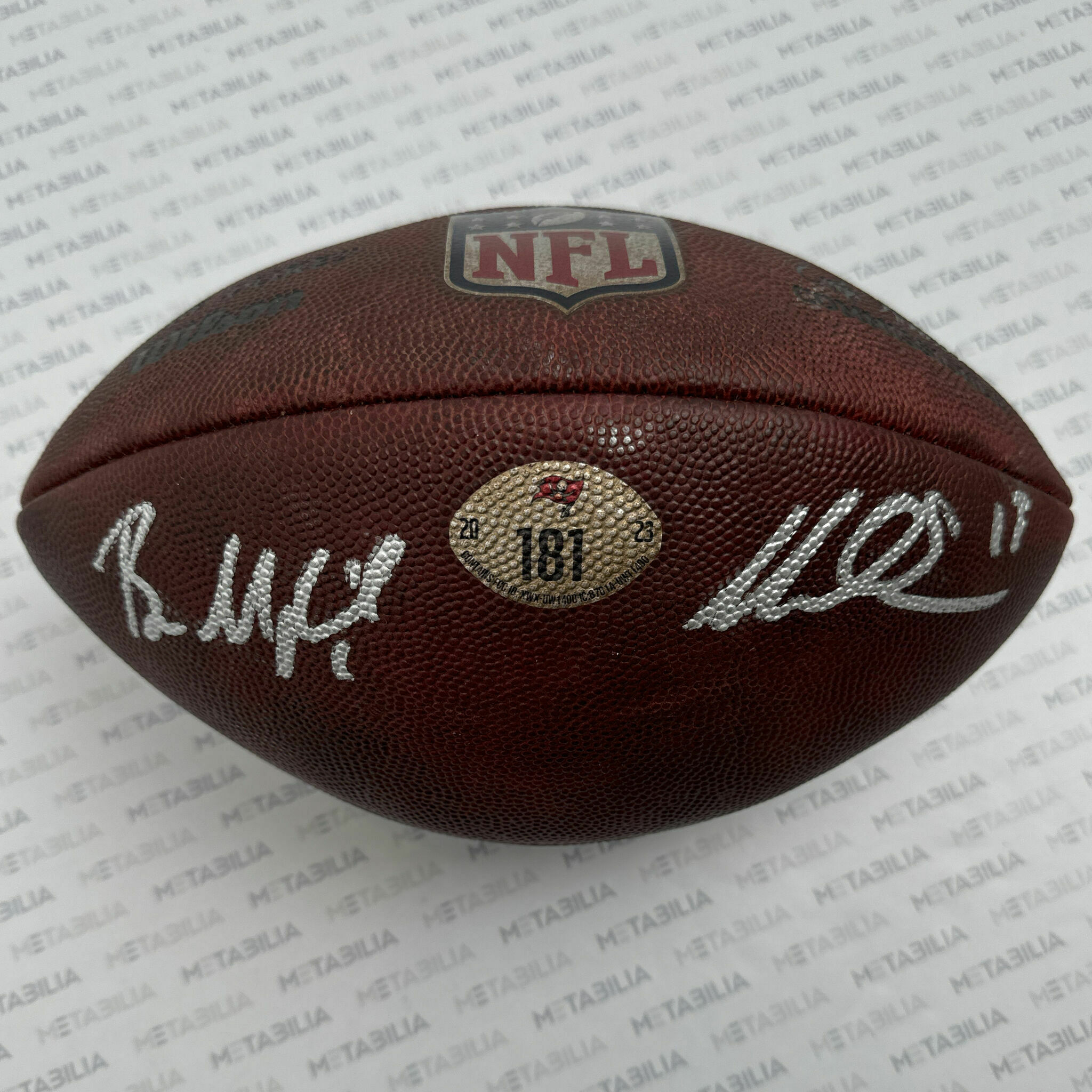 Evans & Mayfield Dual Signed Game-Used Ball #181 - 2023-2024 Season