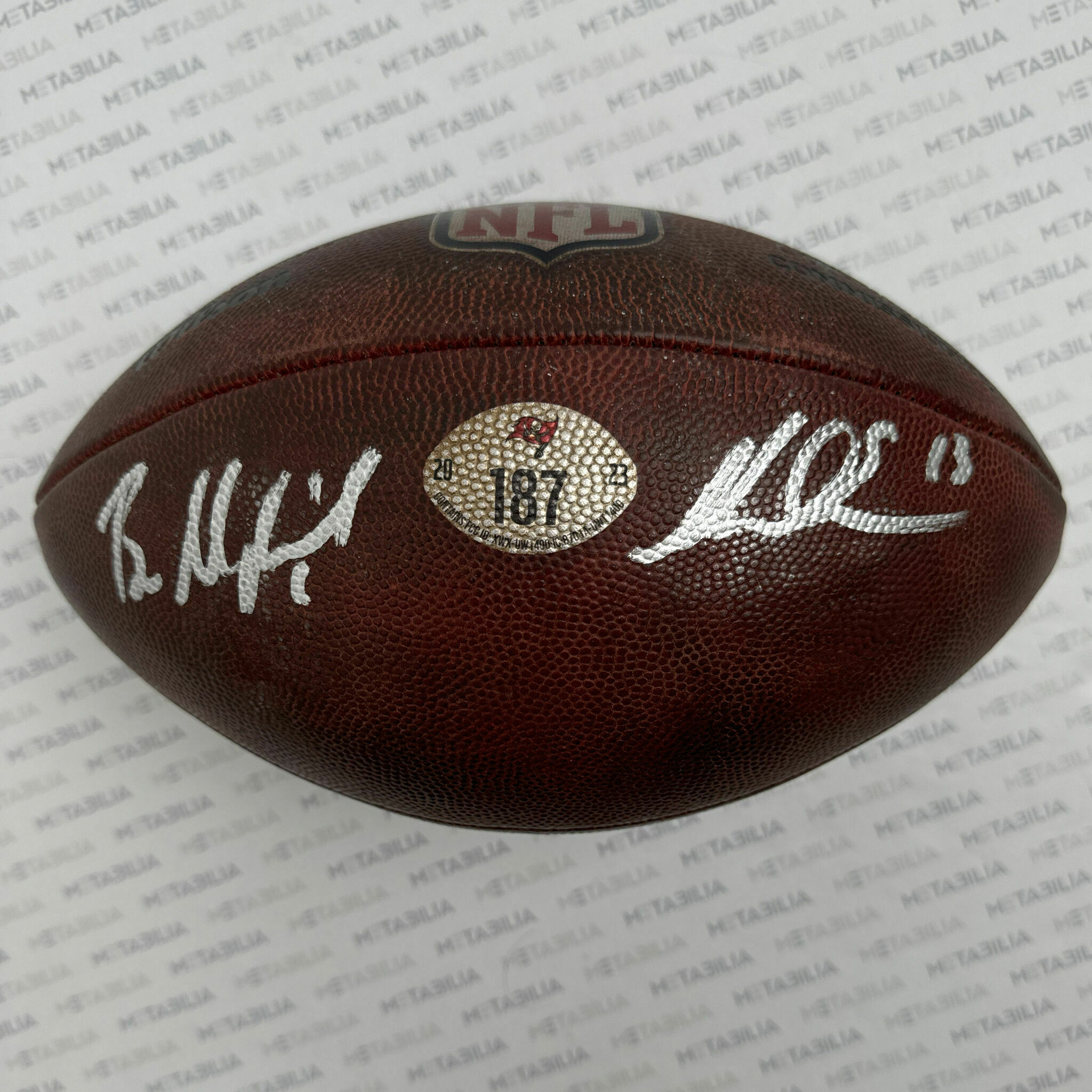 Evans & Mayfield Signed & Inscribed Game-Used Ball #187 - 2023-2024 Season