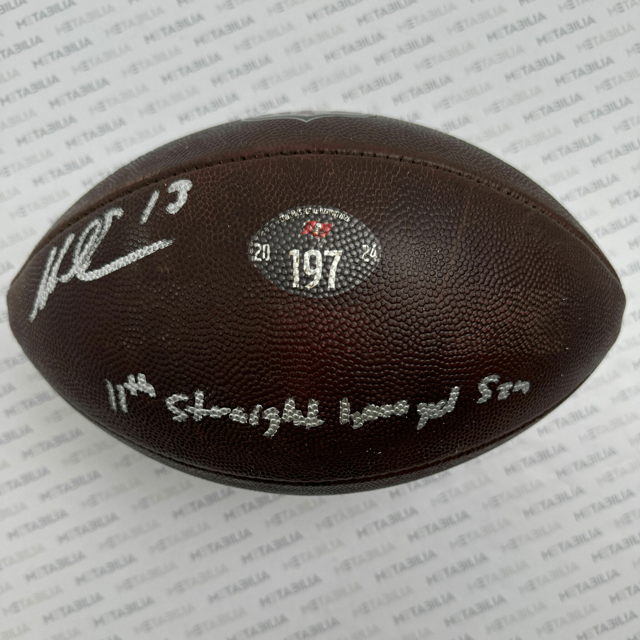#13 Evans Signed & Inscribed Game-Used Ball #197 - 2024-2025 Season
