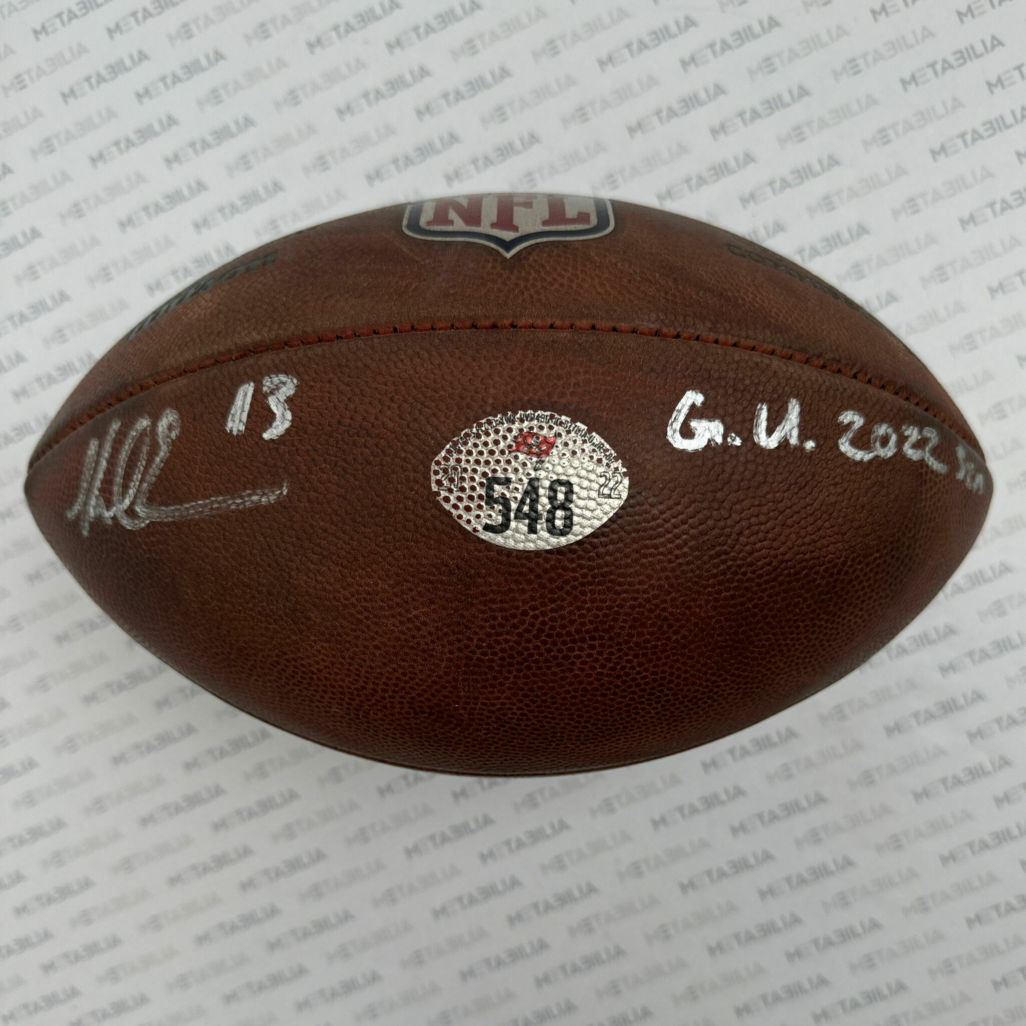 #13 Evans Signed & Inscribed Game-Used Ball #548 - 2022-2023 Season