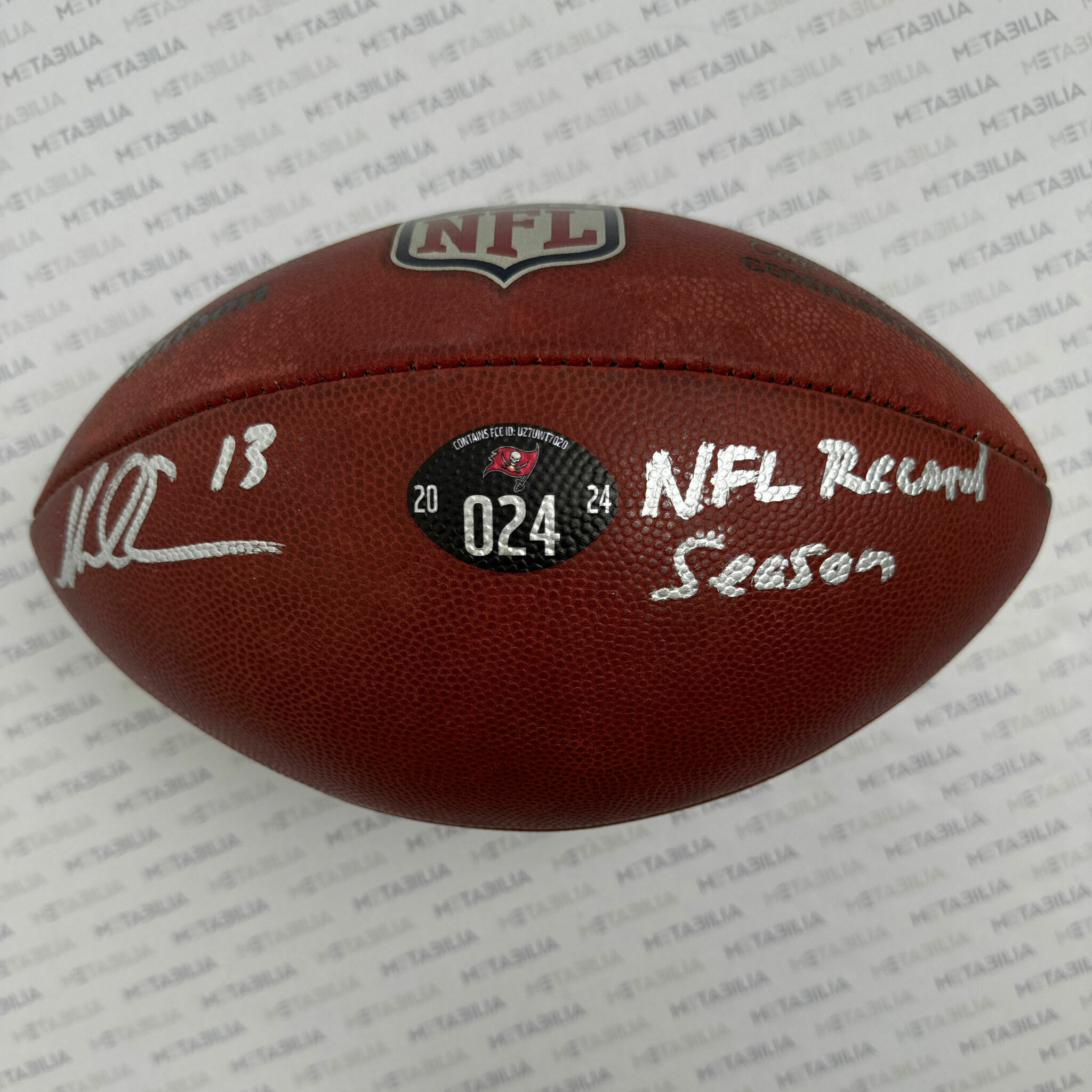 #13 Evans Signed & Inscribed Game-Used Ball #024 - 2024-2025 Season