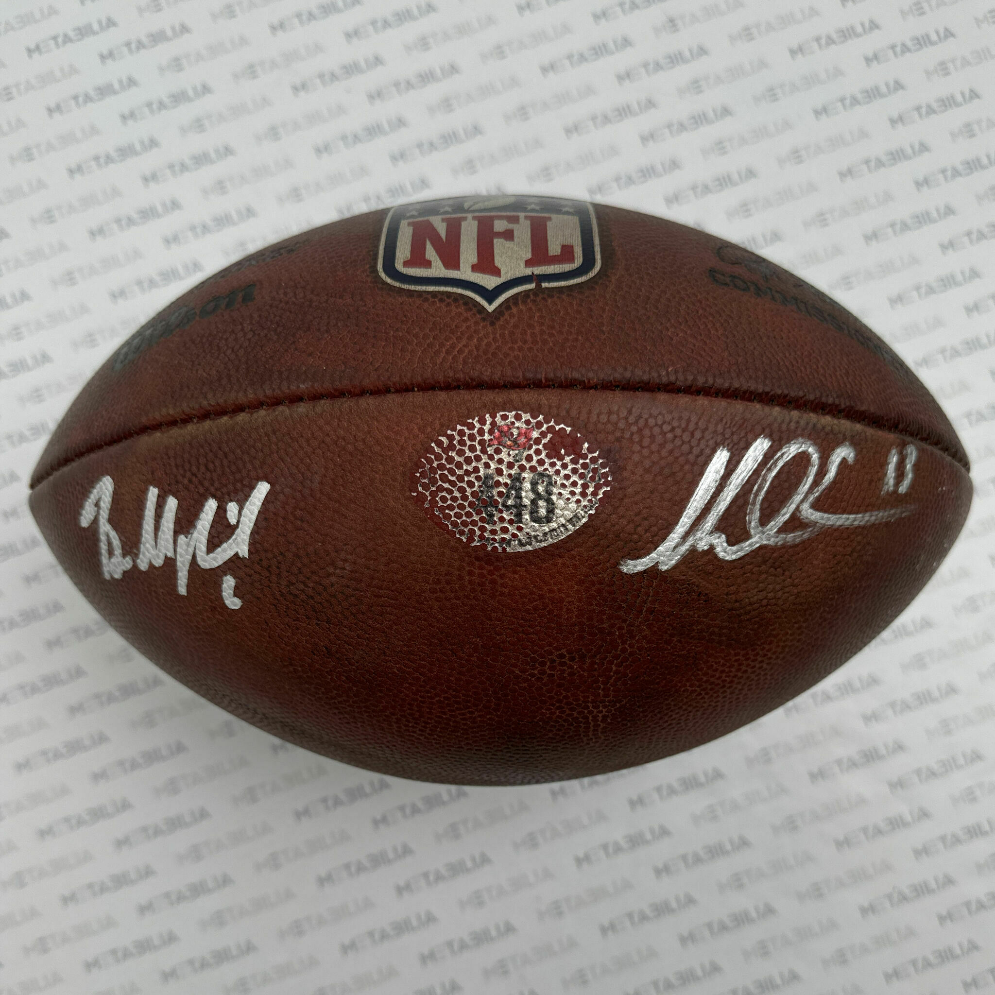 Evans & Mayfield Dual Signed Game-Used Ball #448 - 2023-2024 Season