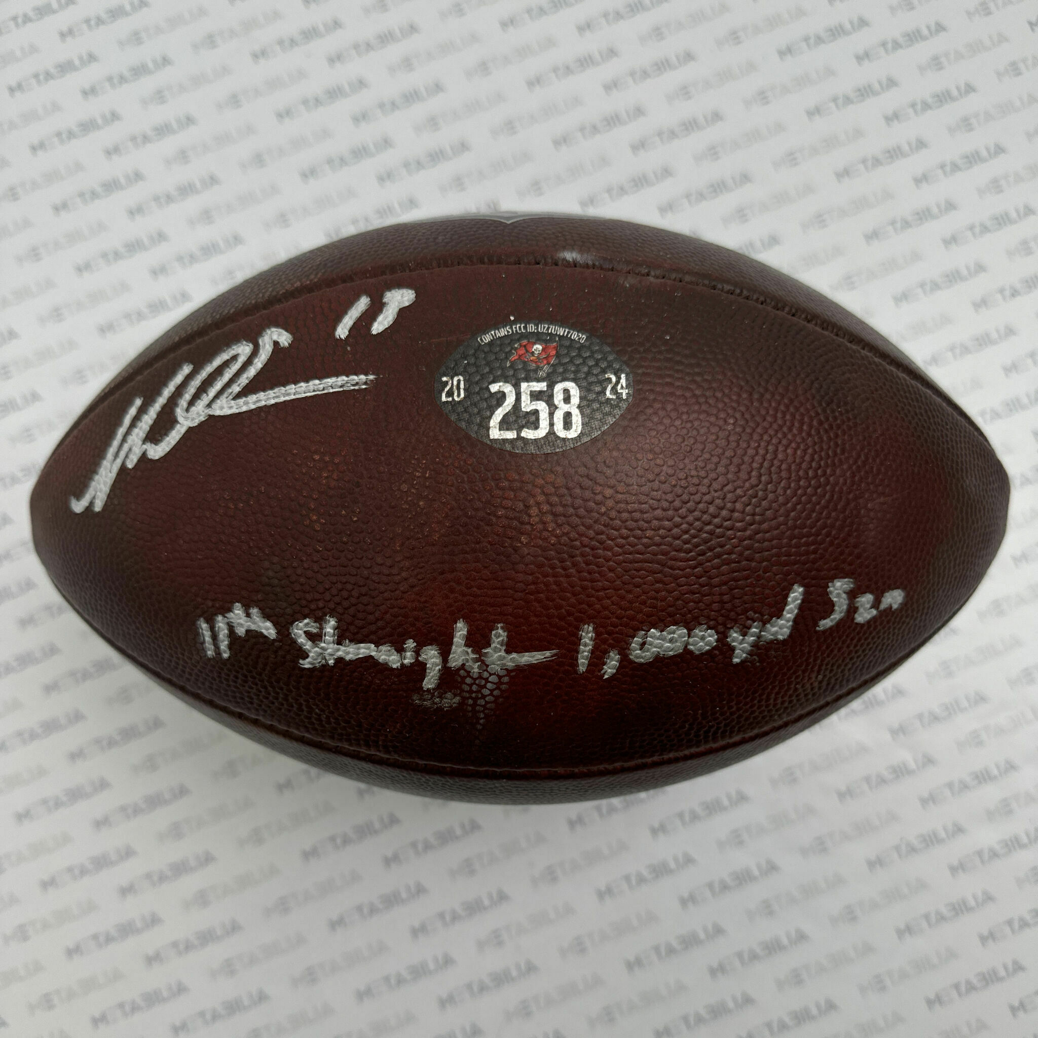 #13 Evans Signed & Inscribed Game-Used Ball #258 - 2024-2025 Season